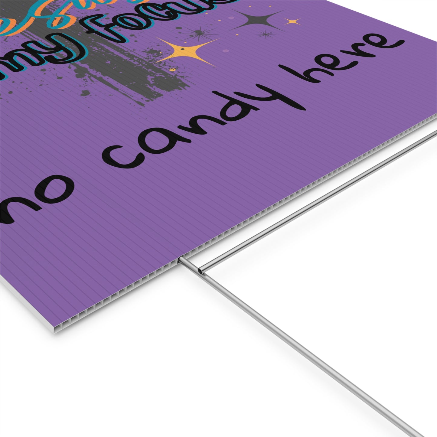 Christian Halloween Yard Sign- no candy here