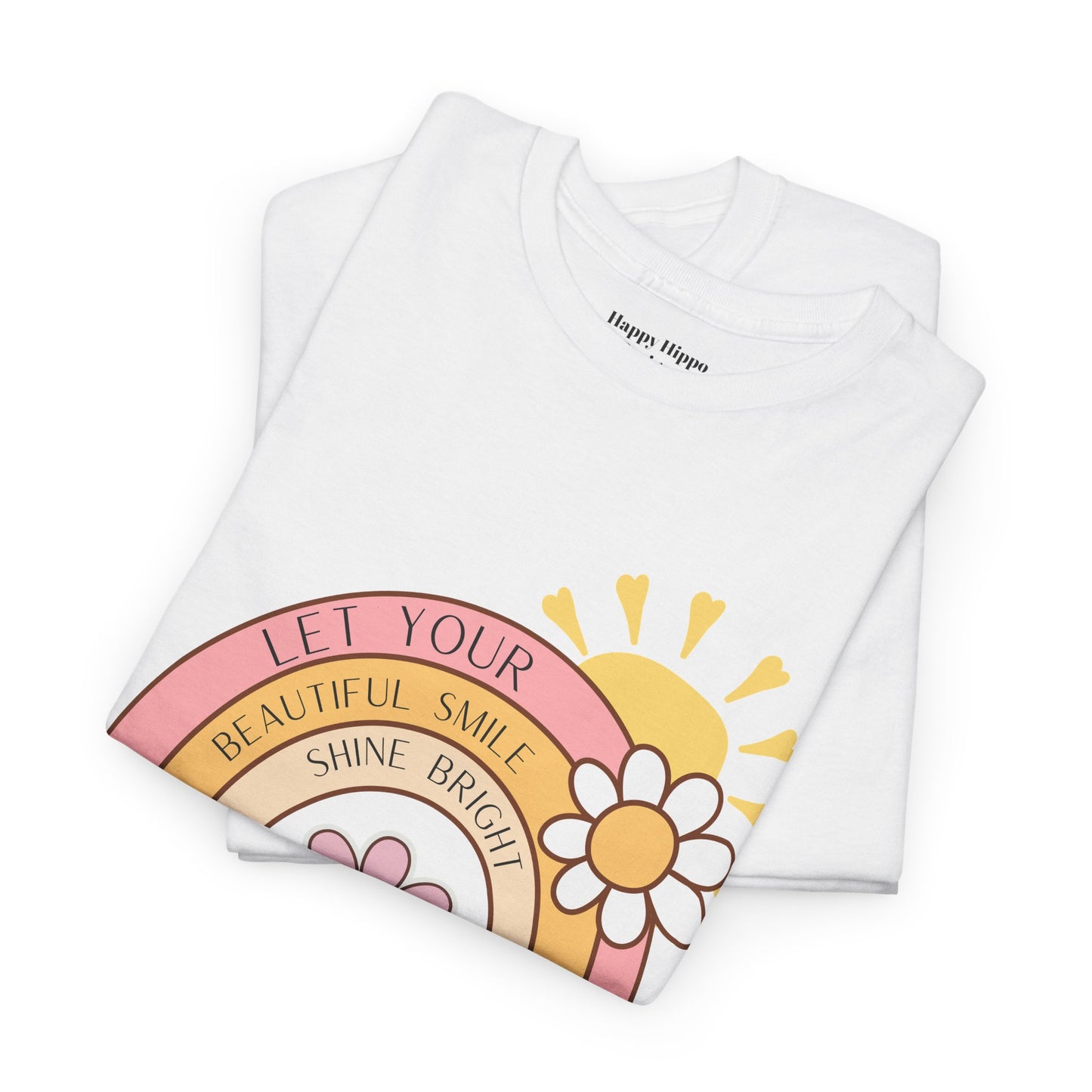 Rainbow Flower Unisex Tee - Let Your Beautiful Smile Shine Bright Design