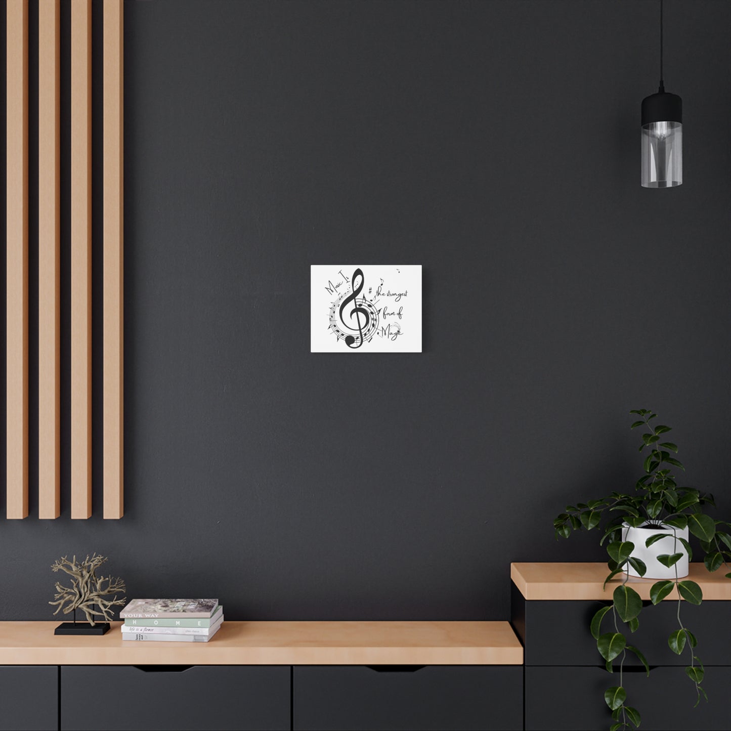 Musical Quote Canvas Art - "Music Is the Strongest Form of Magic"