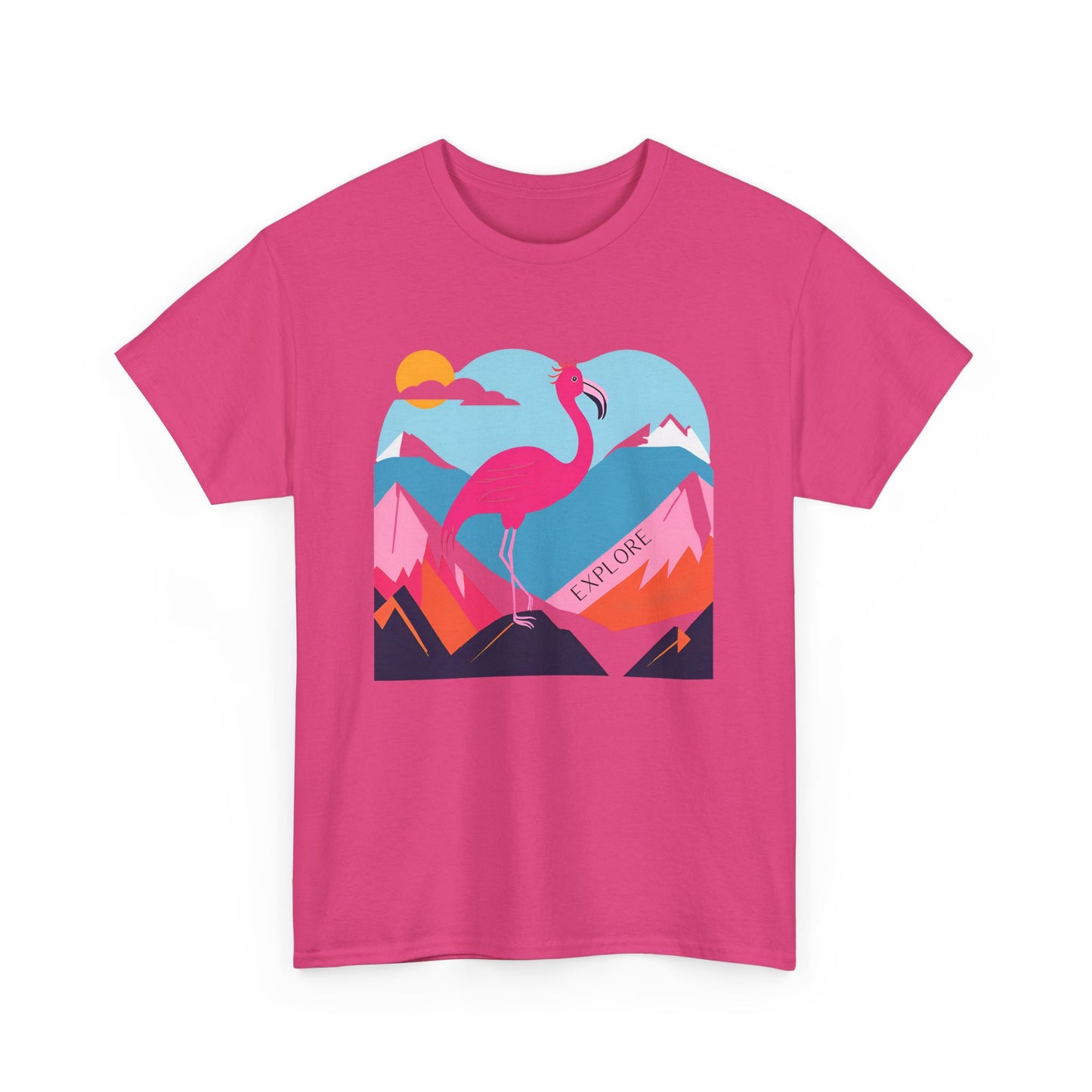 Flamingo Tee - Explore Flamingo Unisex Heavy Cotton Tee