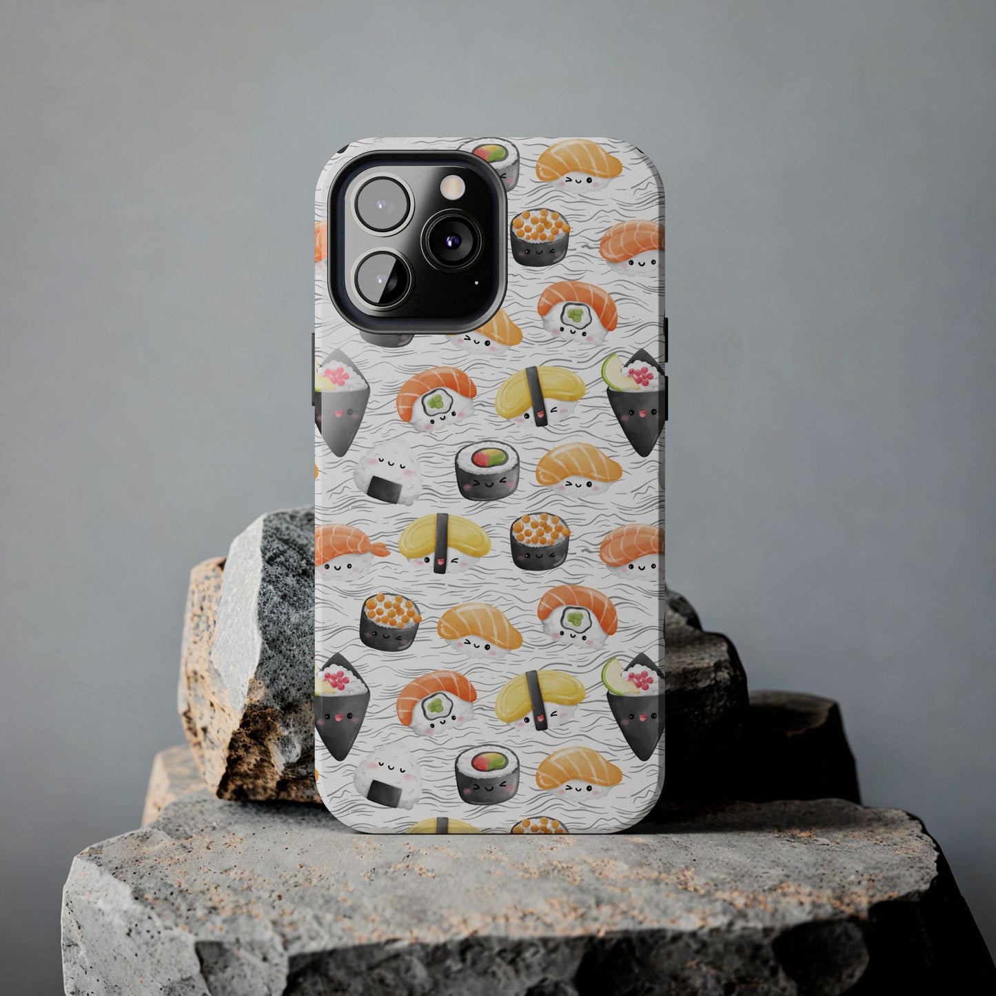 Cute Sushi Tough Phone Case - Durable and Stylish Design for Food Lovers