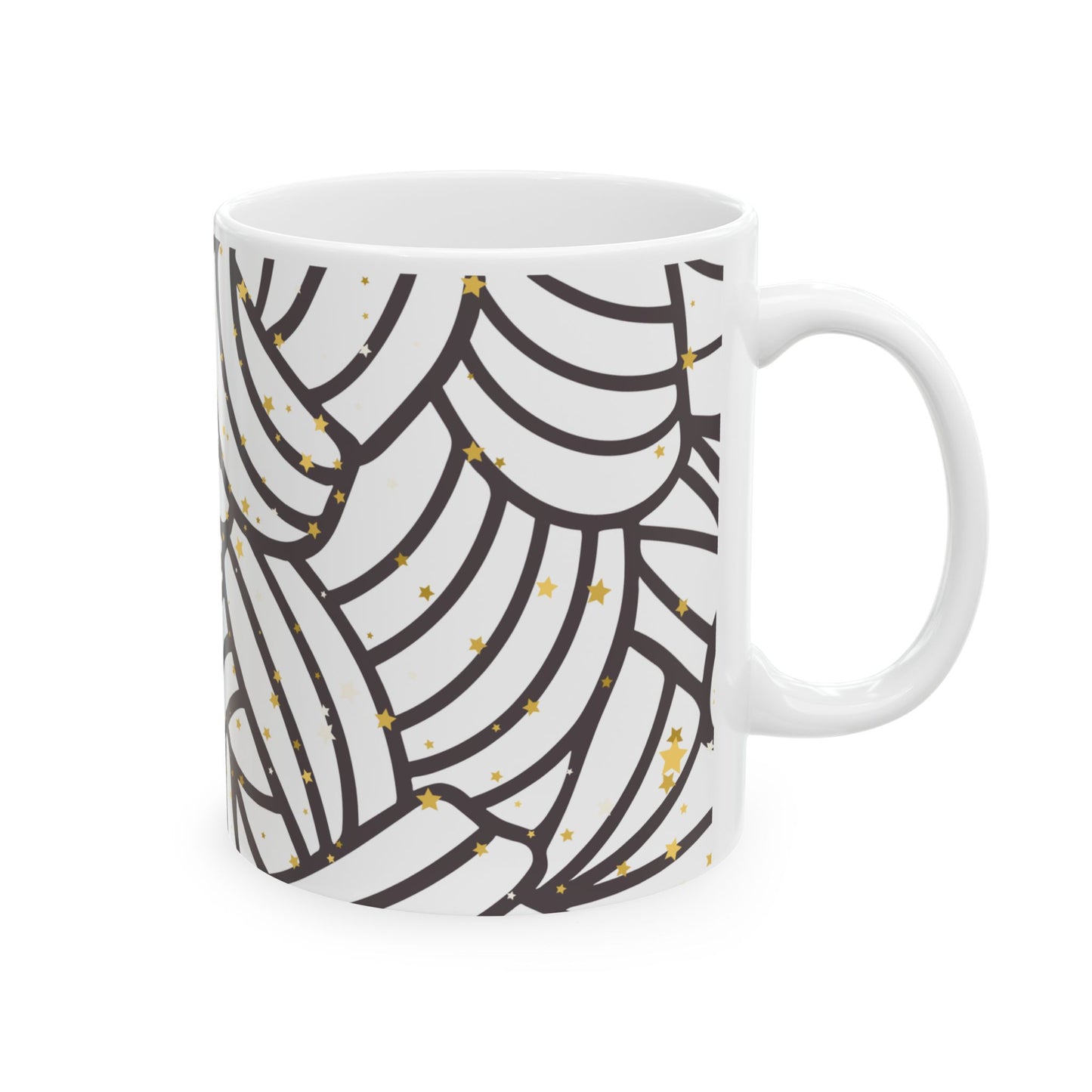 Ceramic Mug - Swirling Knot Design, Cozy Mug