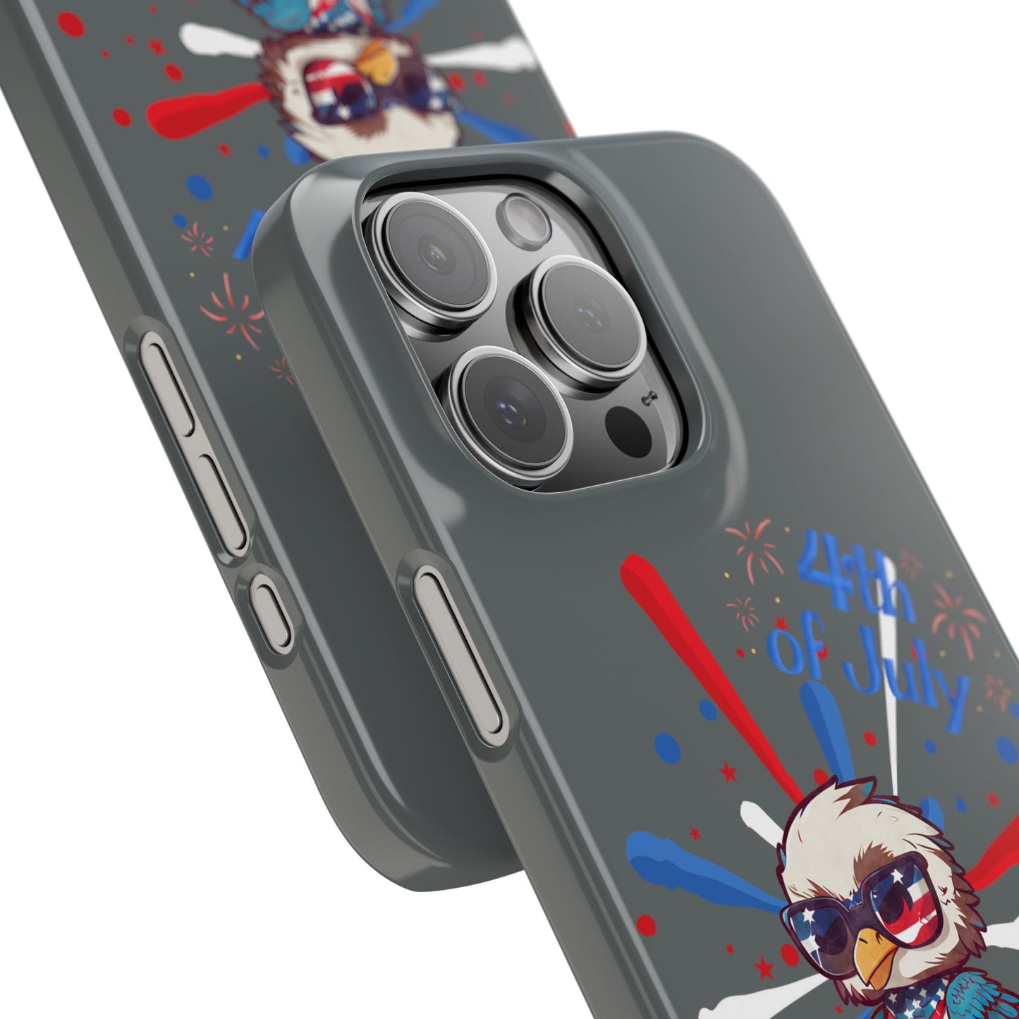 Patriotic Slim Phone Cases with Vector Owl Design | Fourth of July Phone Cover, USA Pride Phone Case, Holiday Gift, Trendy Phone Accessory
