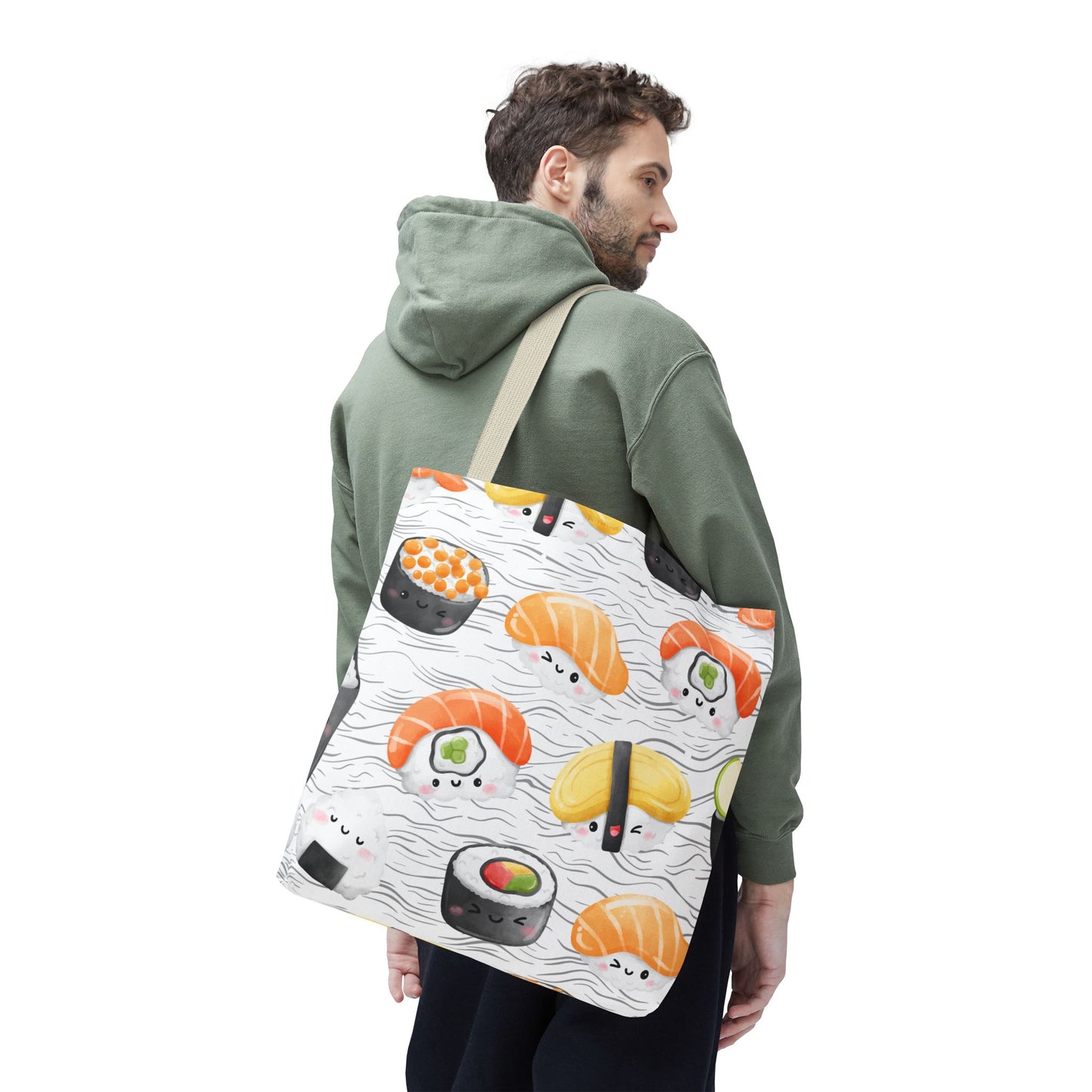 Cute Sushi Pattern Tote Bag - Perfect for Food Lovers