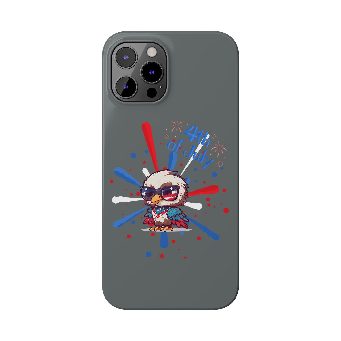 Patriotic Slim Phone Cases with Vector Owl Design | Fourth of July Phone Cover, USA Pride Phone Case, Holiday Gift, Trendy Phone Accessory