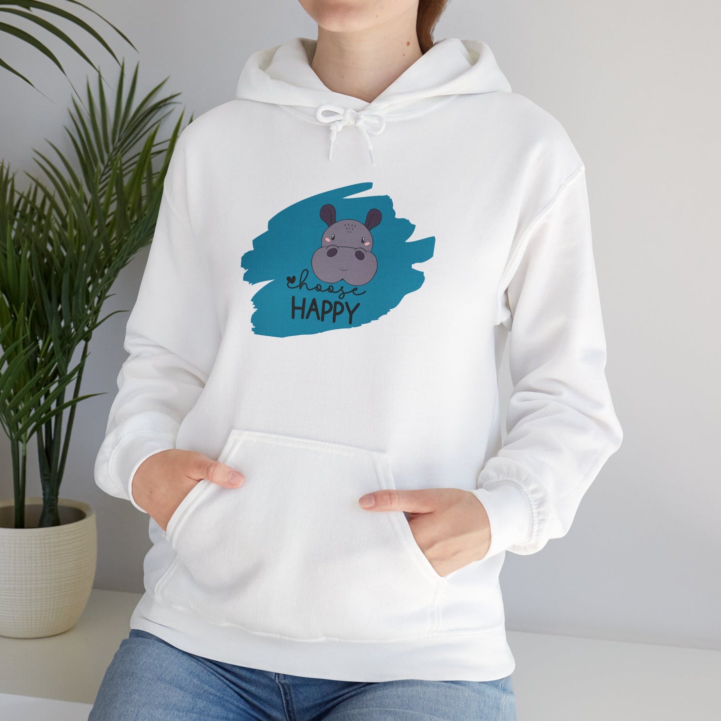 Hooded Sweatshirt - Choose Happy Choose Comfy