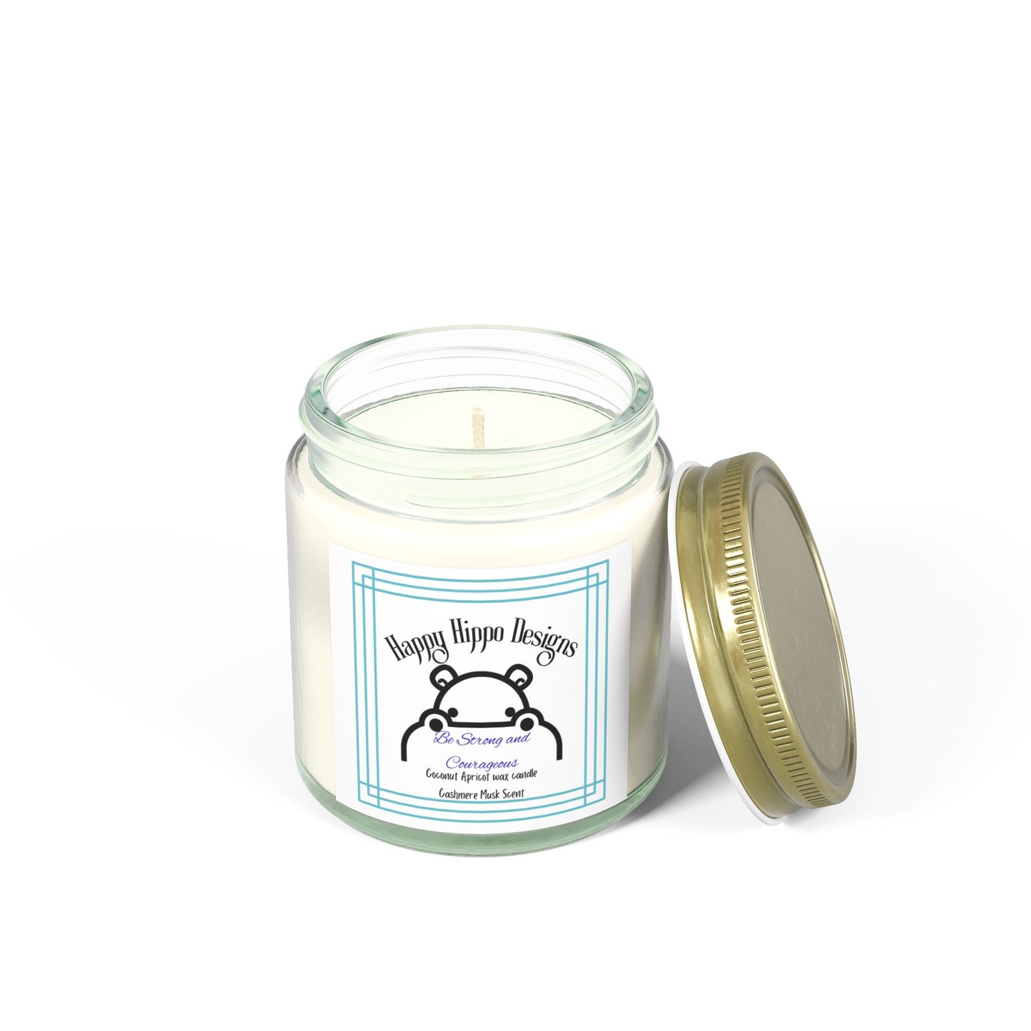 Cozy Scented Candles, Be Strong and Courageous- Cashmere Musk-Scented Candle