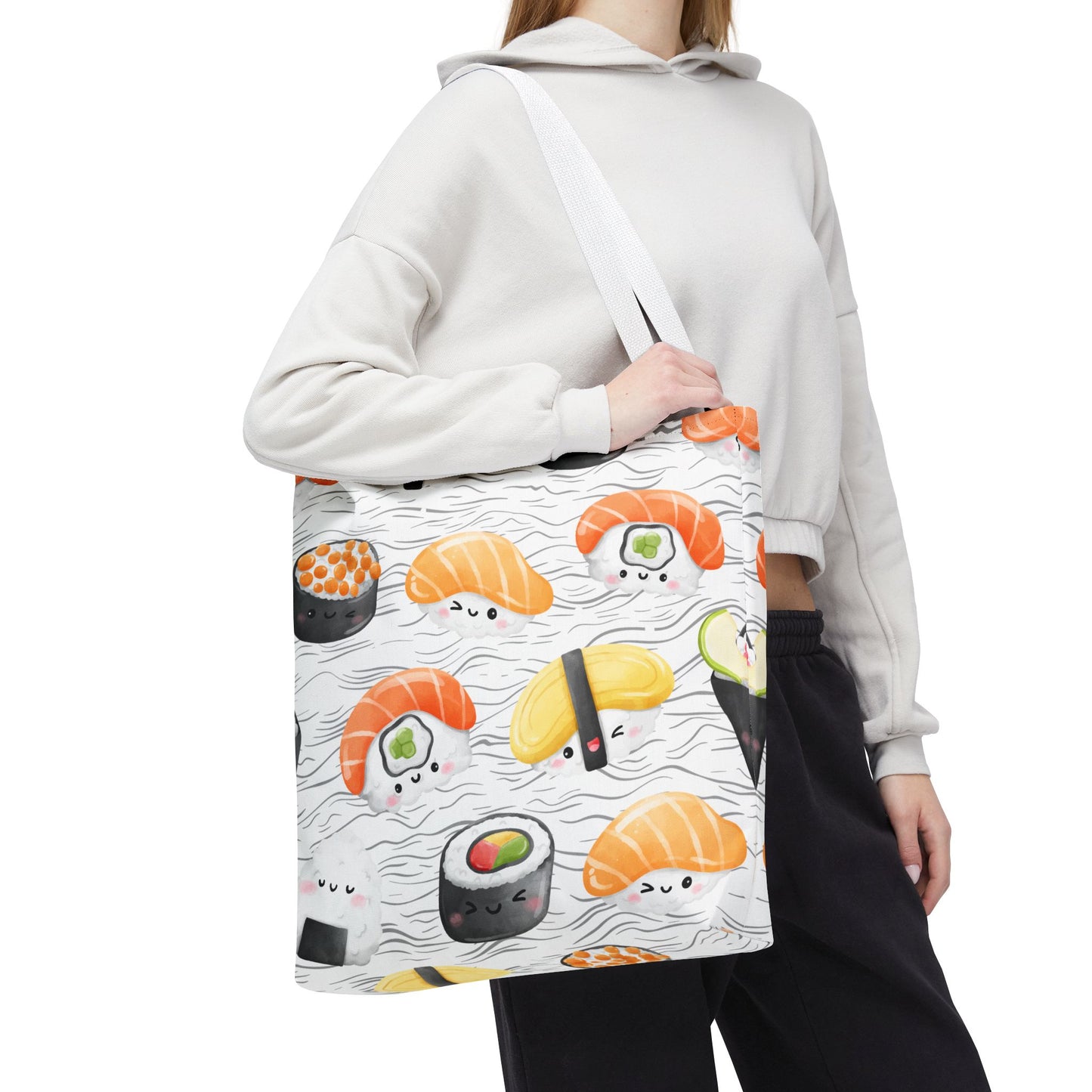 Cute Sushi Pattern Tote Bag - Perfect for Food Lovers