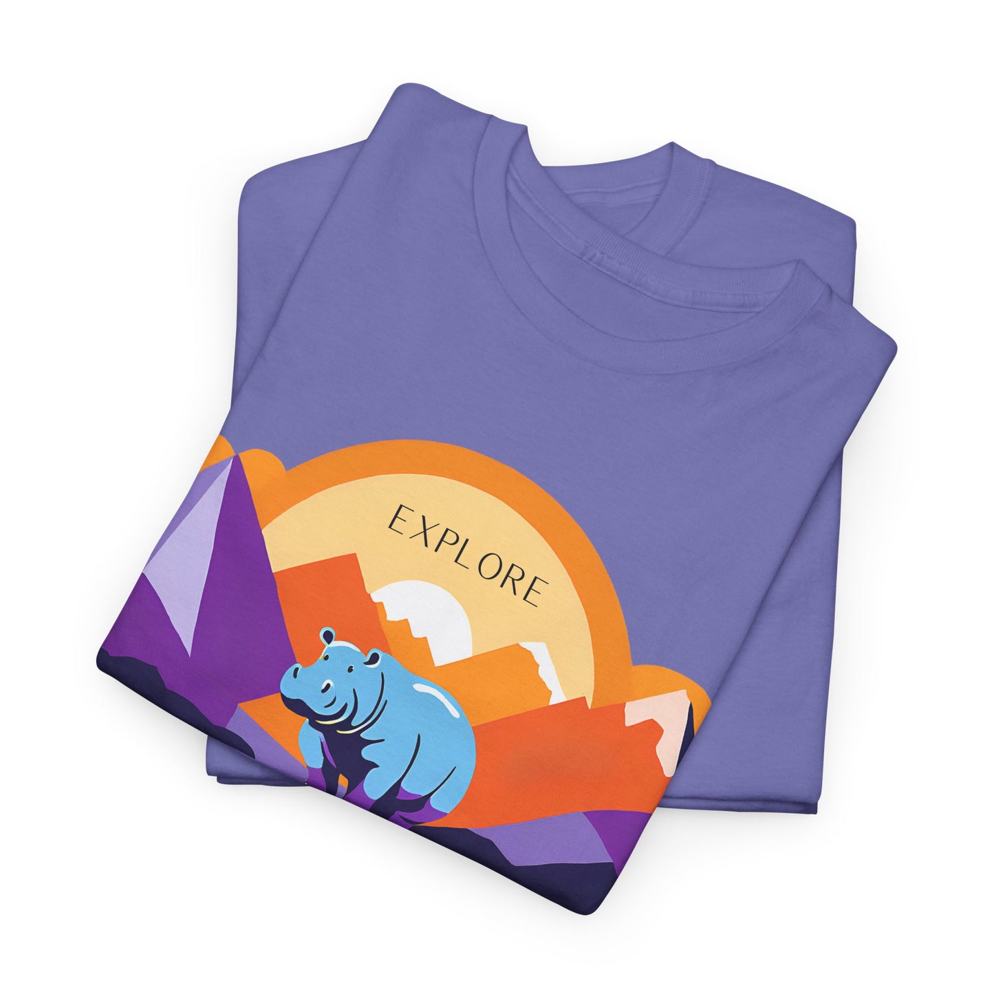 Exploring Hippo T-Shirt - Unisex Heavy Cotton Tee