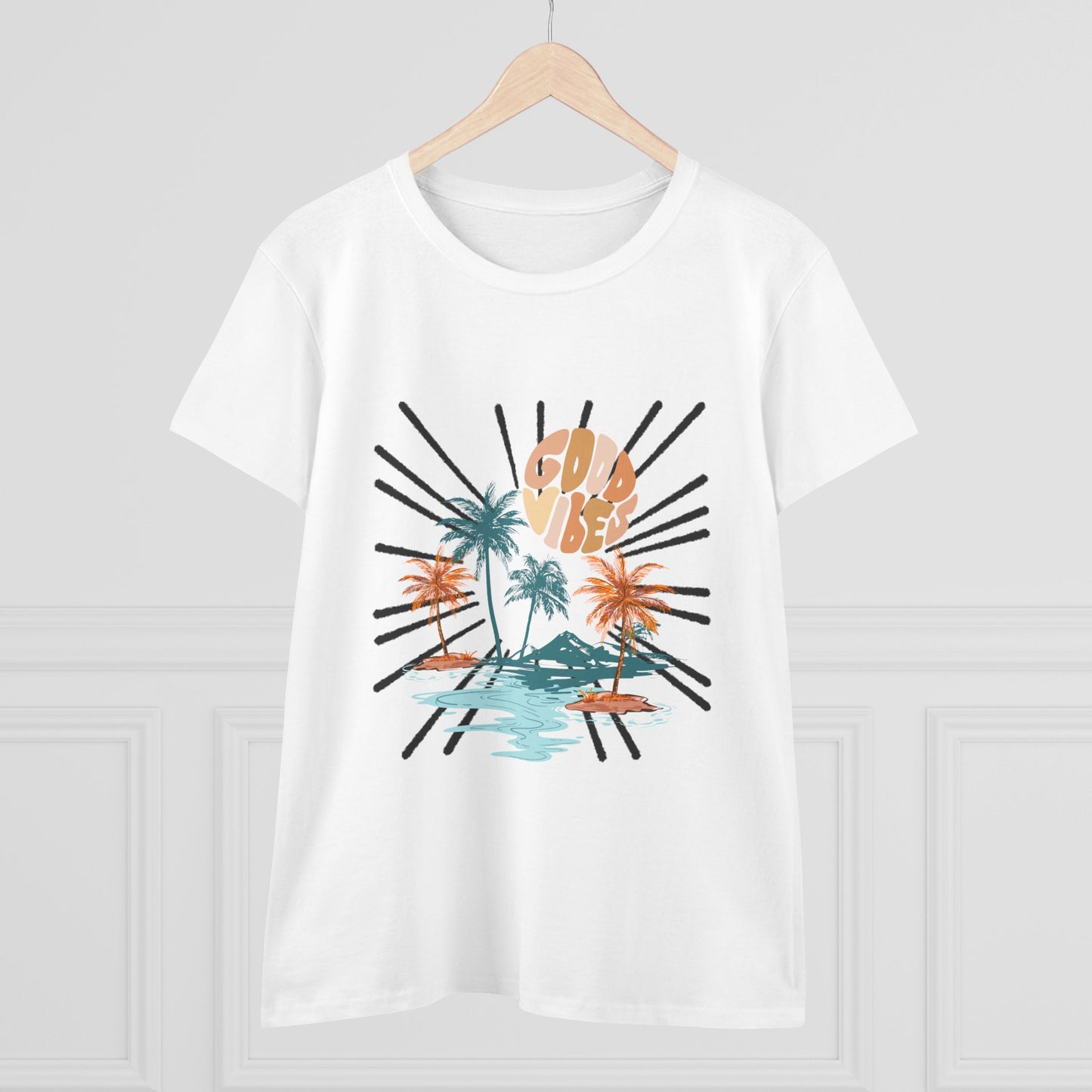 Gold Vibes Women's Cotton Tee - Casual Summer T-Shirt