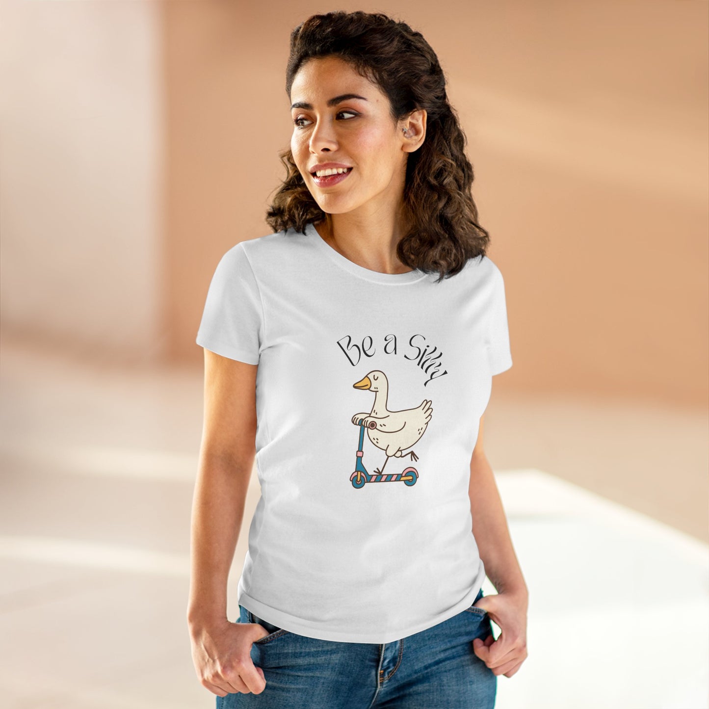 Be a Silly Goose Women's Midweight Cotton Tee shirt