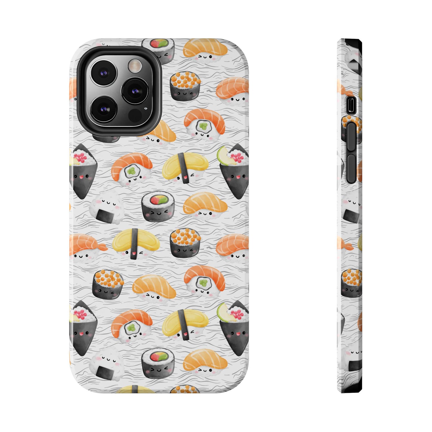 Cute Sushi Tough Phone Case - Durable and Stylish Design for Food Lovers