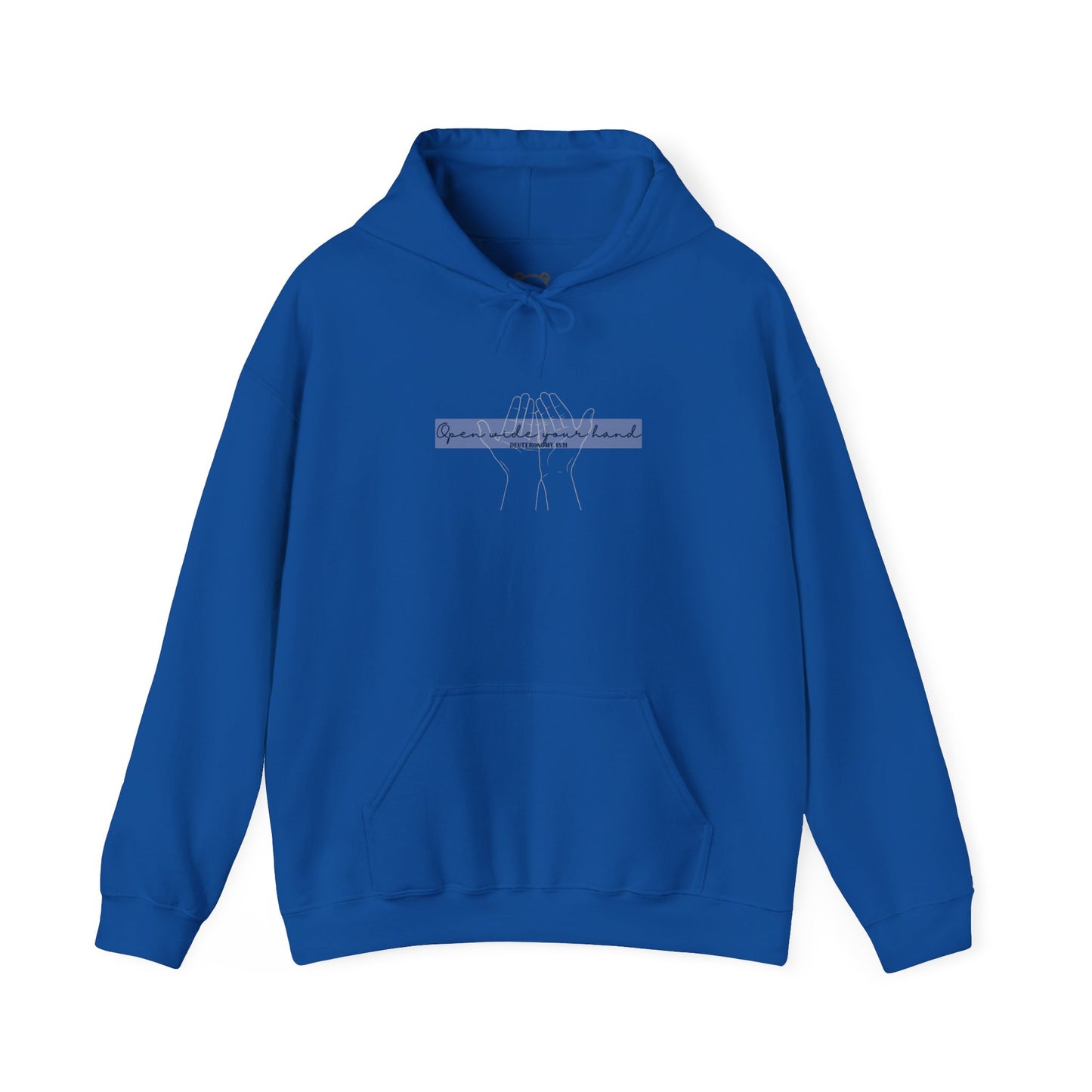 Christian Hooded Sweatshirt -Open Wide your Hand- Unisex