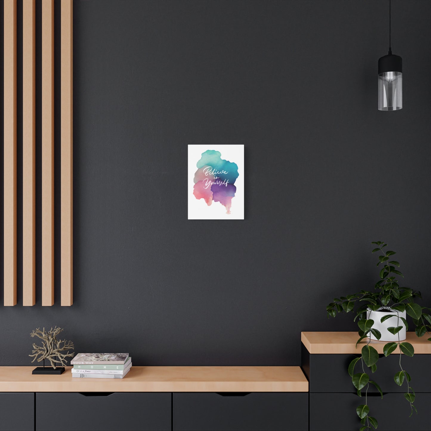 Inspirational Canvas Art - "Believe in Yourself" - Stretched Matte Wall Decor