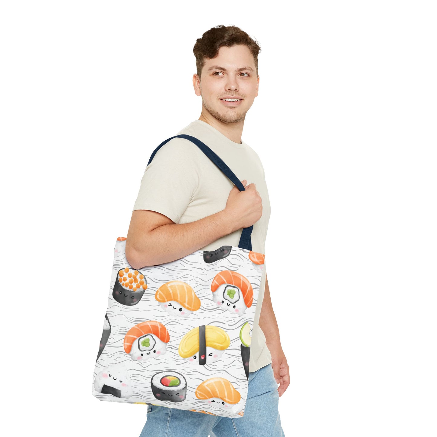 Cute Sushi Pattern Tote Bag - Perfect for Food Lovers
