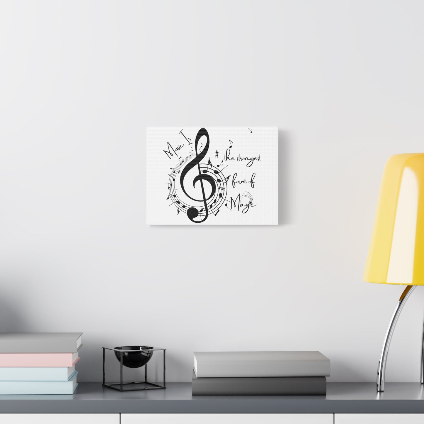 Musical Quote Canvas Art - "Music Is the Strongest Form of Magic"