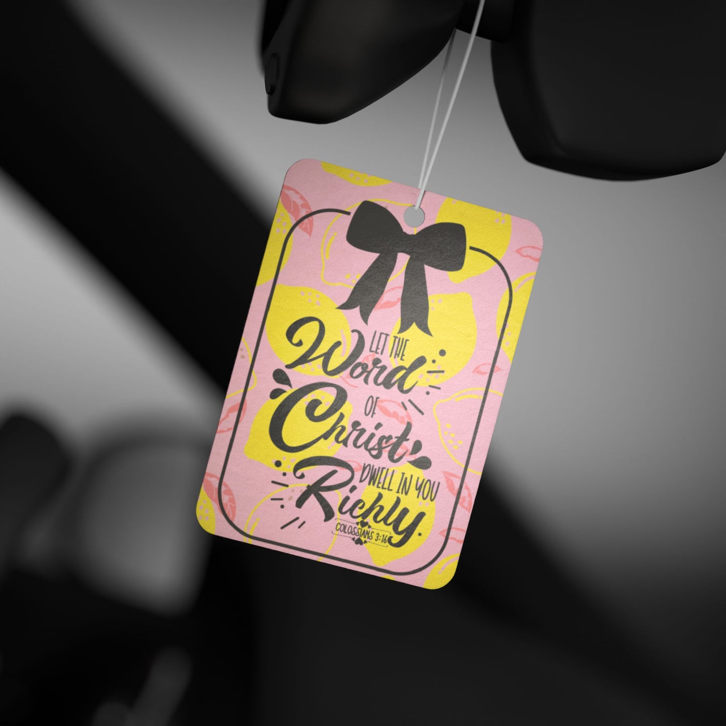 Car Air Freshener - Faith Based Word of Christ Dwell Encouragement Gift