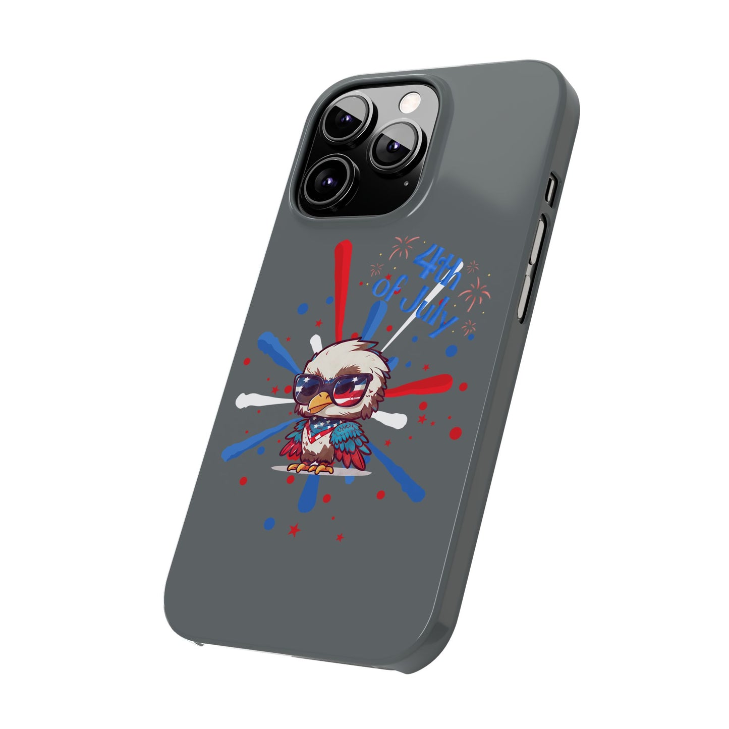 Patriotic Slim Phone Cases with Vector Owl Design | Fourth of July Phone Cover, USA Pride Phone Case, Holiday Gift, Trendy Phone Accessory