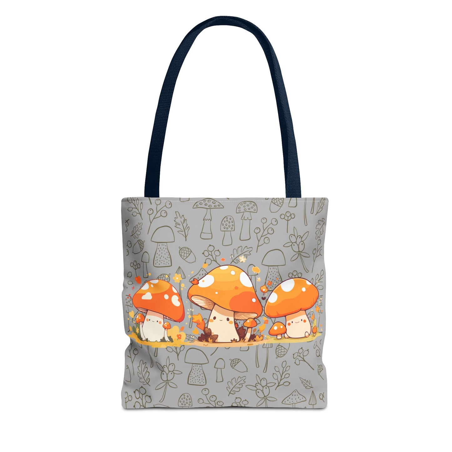 Cute Mushroom Tote Bag - Whimsical Nature Print for Eco-Friendly Style