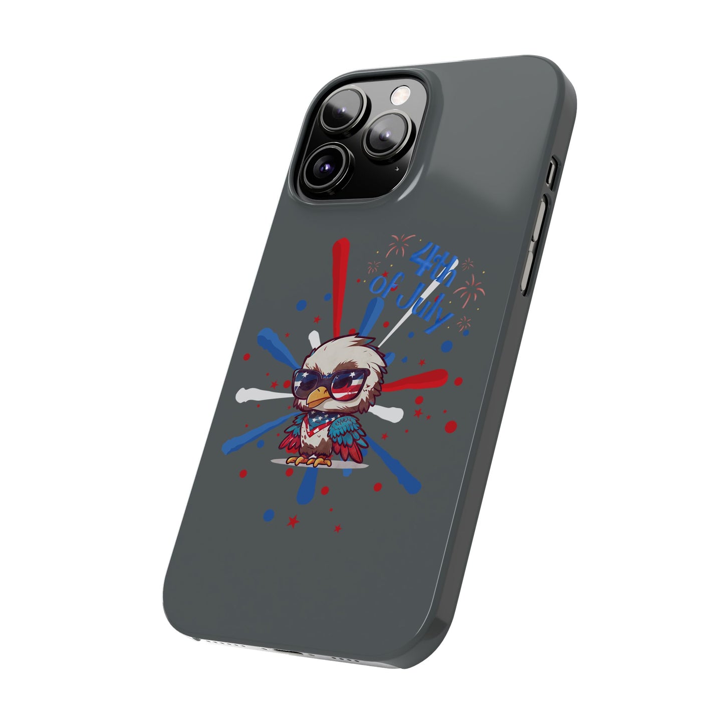 Patriotic Slim Phone Cases with Vector Owl Design | Fourth of July Phone Cover, USA Pride Phone Case, Holiday Gift, Trendy Phone Accessory