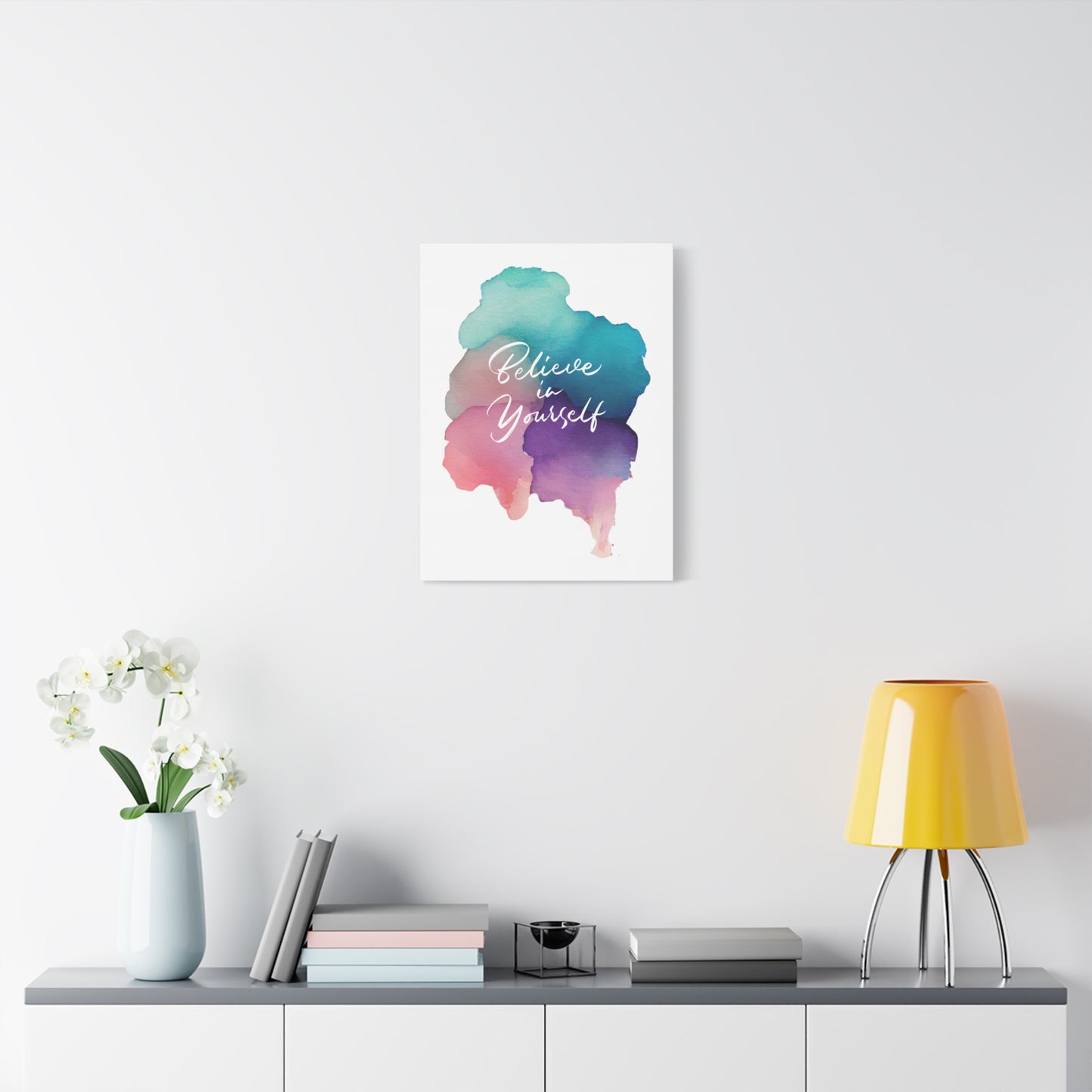 Inspirational Canvas Art - "Believe in Yourself" - Stretched Matte Wall Decor