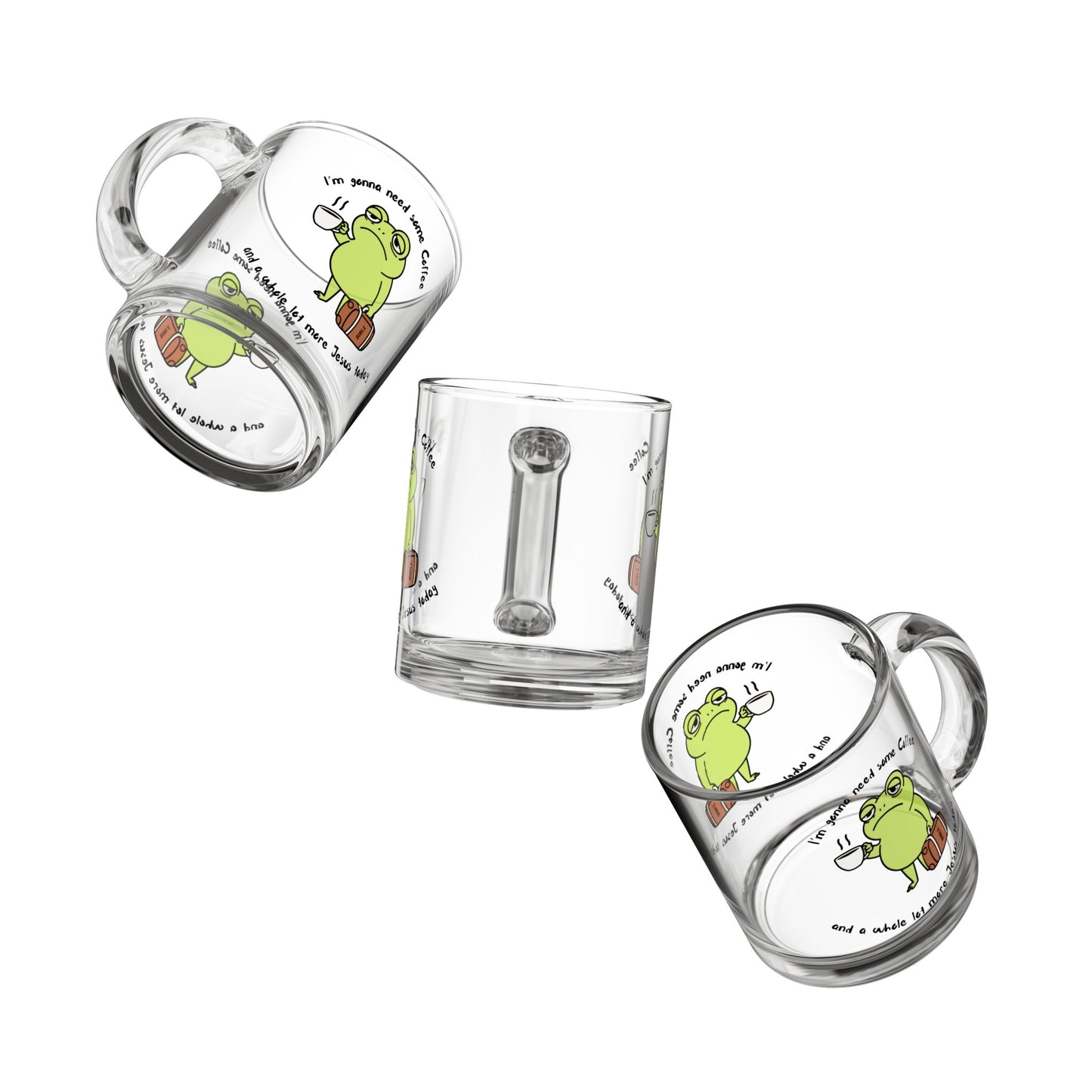 Funny Frog Glass Mug