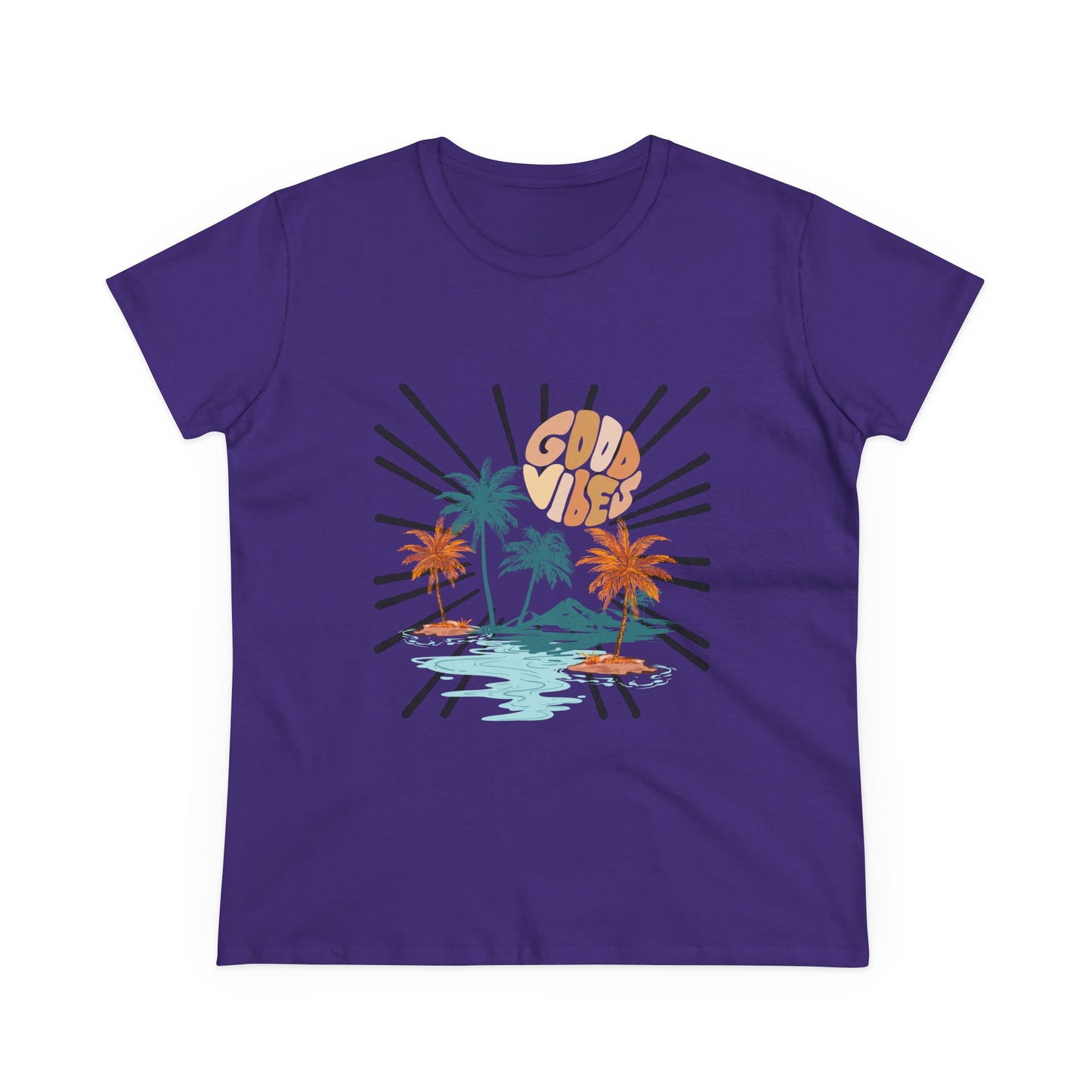 Gold Vibes Women's Cotton Tee - Casual Summer T-Shirt