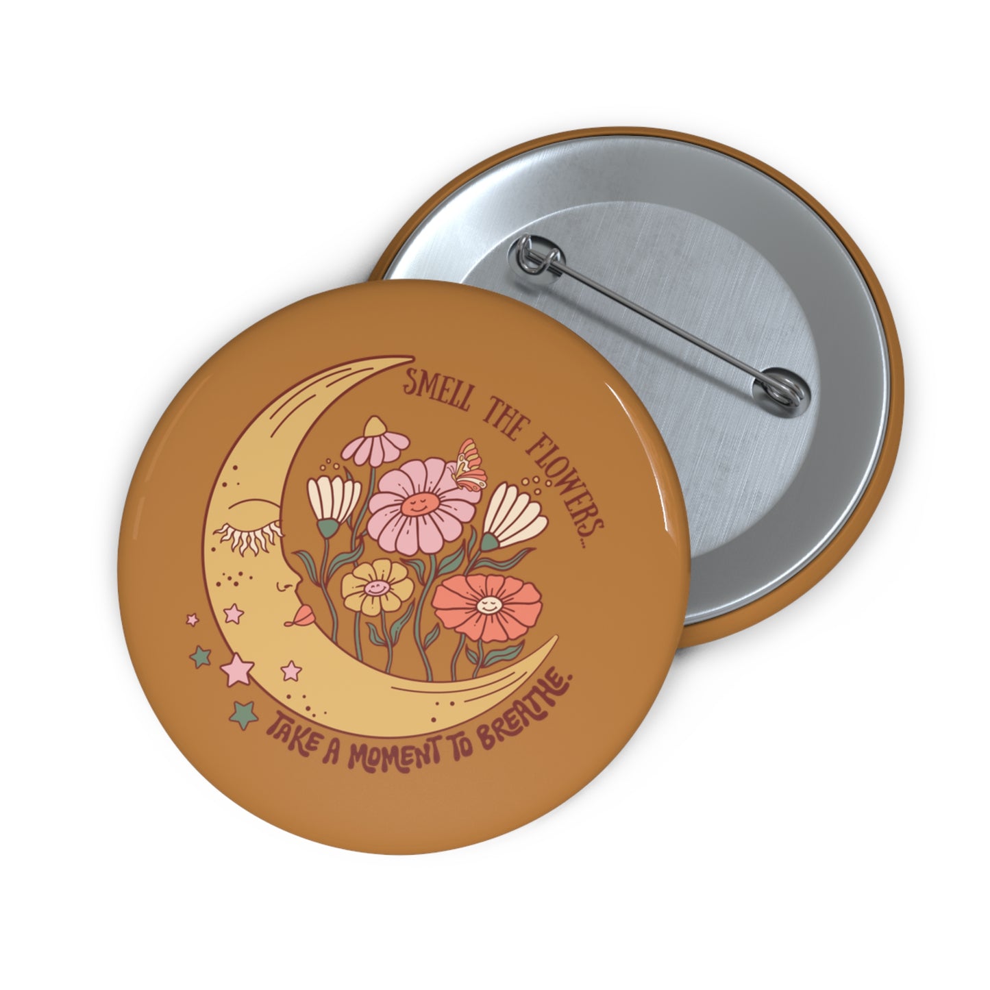 Just Breathe Classic Pin Buttons