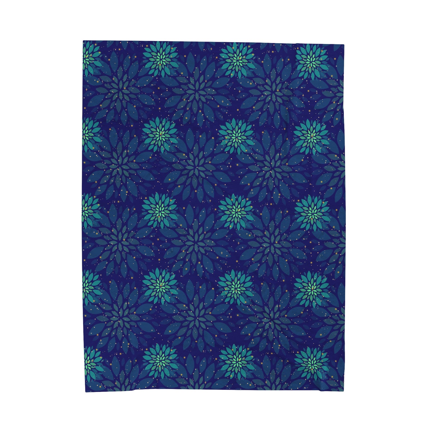 Plush Blanket - Floral Sparkle Design