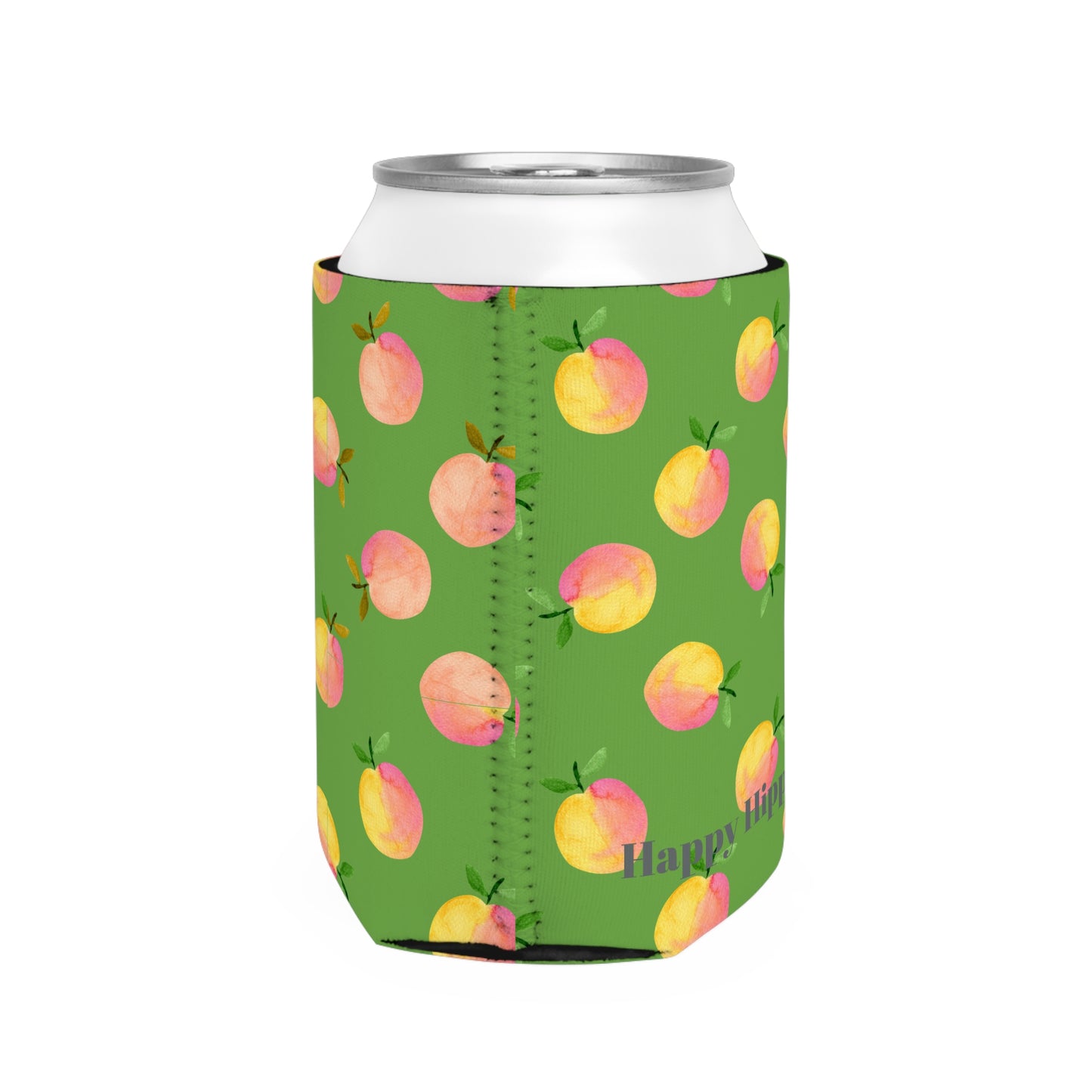 Peach Print Can Cooler Sleeve