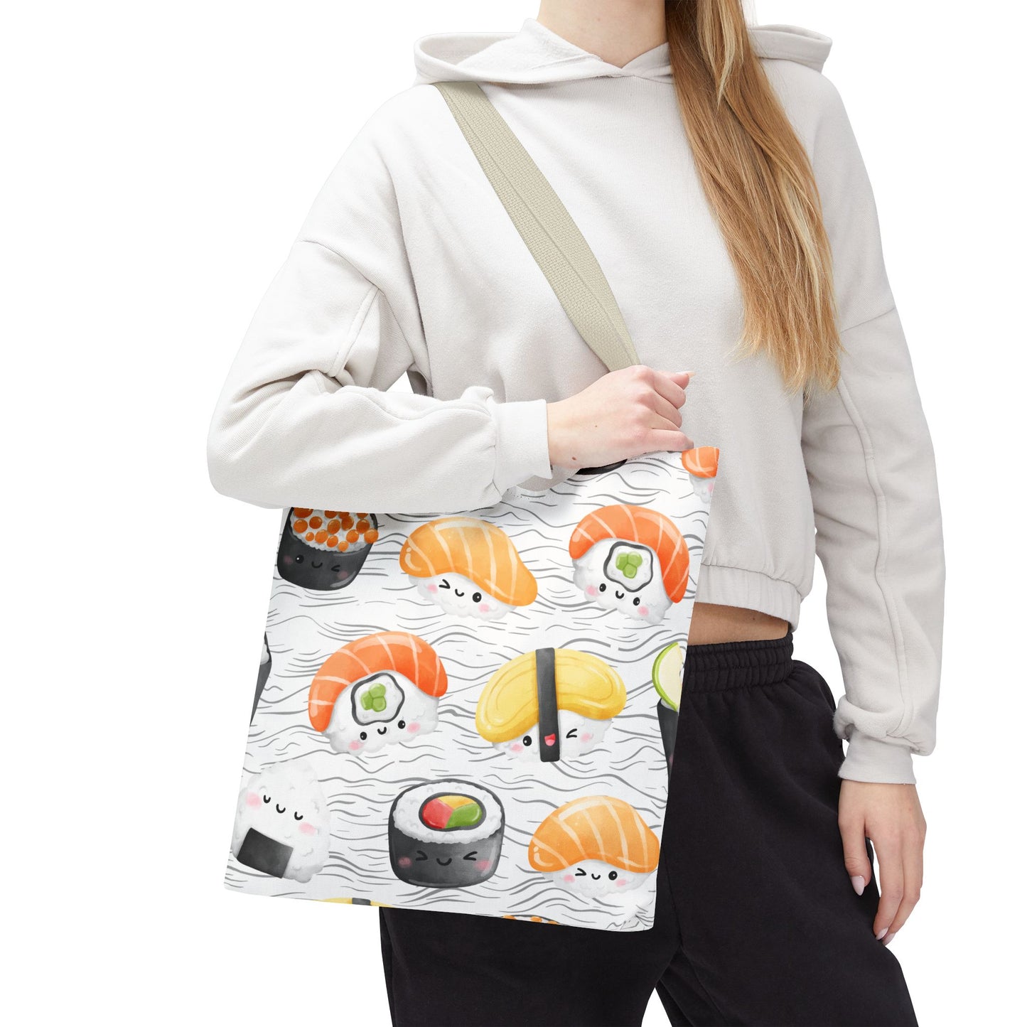 Cute Sushi Pattern Tote Bag - Perfect for Food Lovers