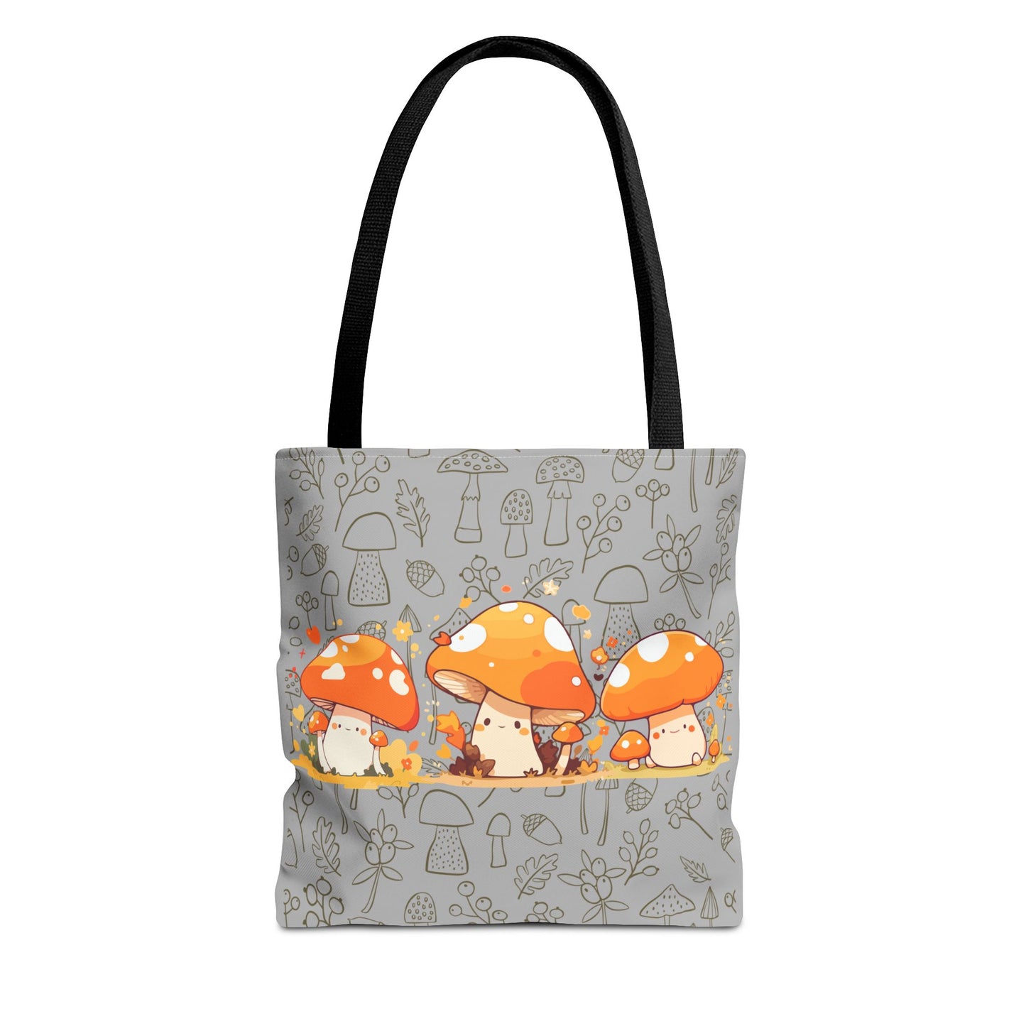 Cute Mushroom Tote Bag - Whimsical Nature Print for Eco-Friendly Style