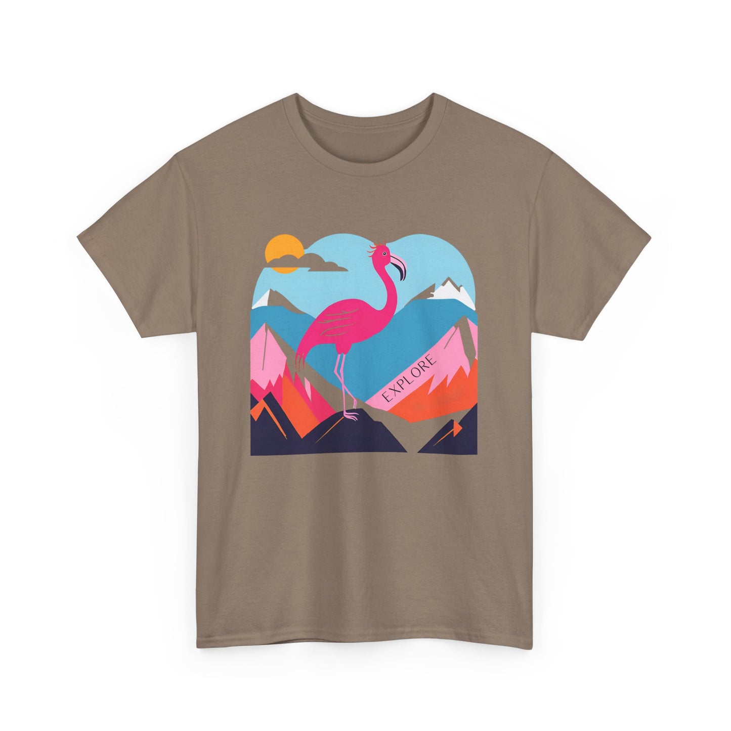 Flamingo Tee - Explore Flamingo Unisex Heavy Cotton Tee