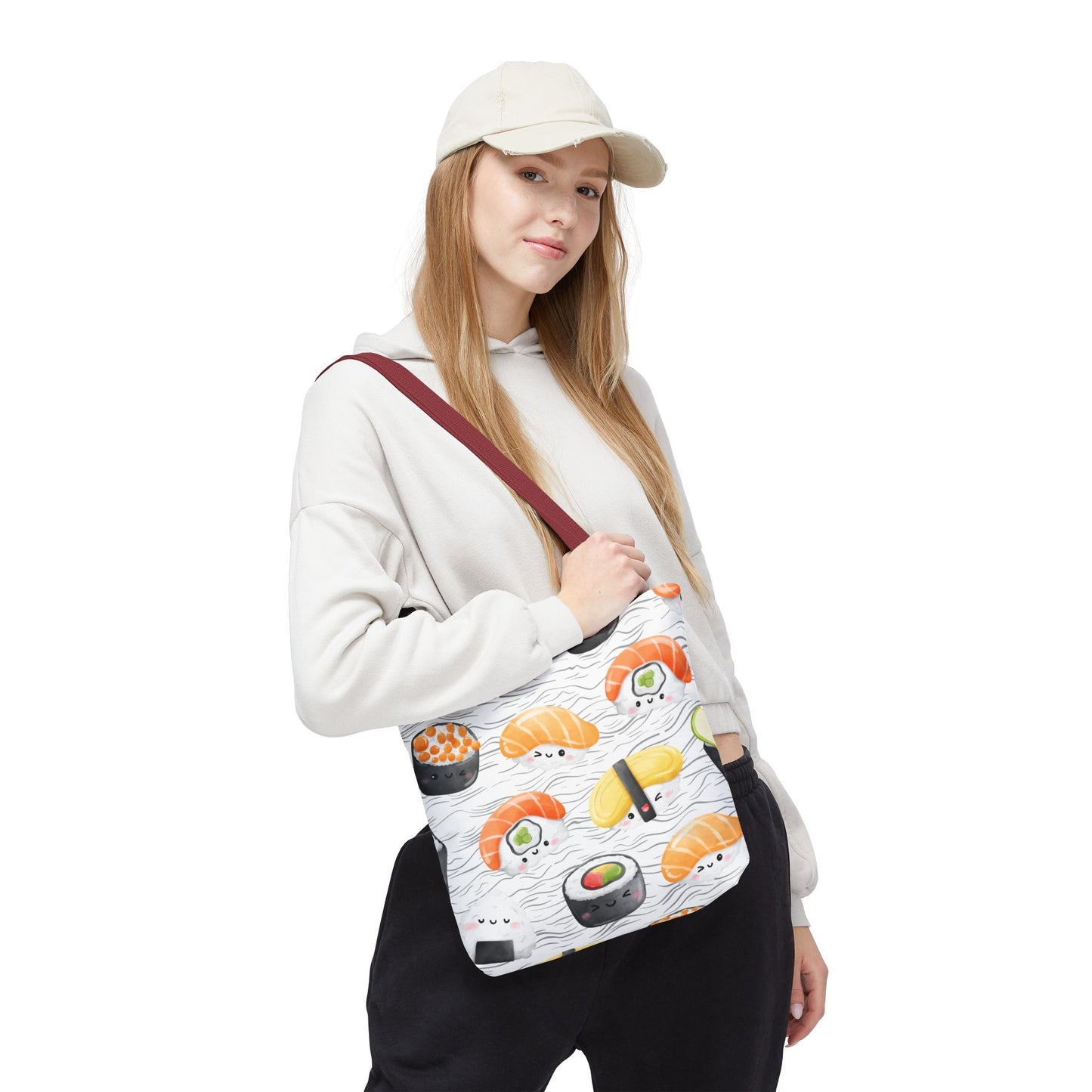 Cute Sushi Pattern Tote Bag - Perfect for Food Lovers