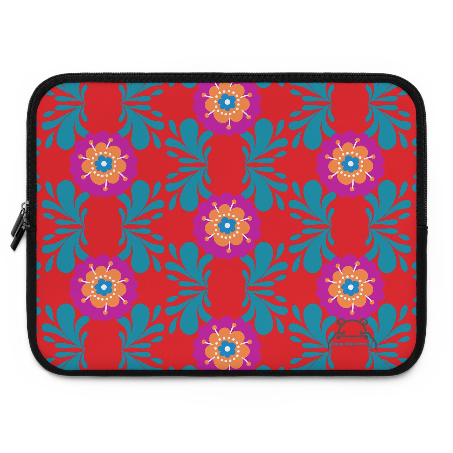 Colorful Floral Laptop Sleeve, Vibrant Tech Accessory for Students
