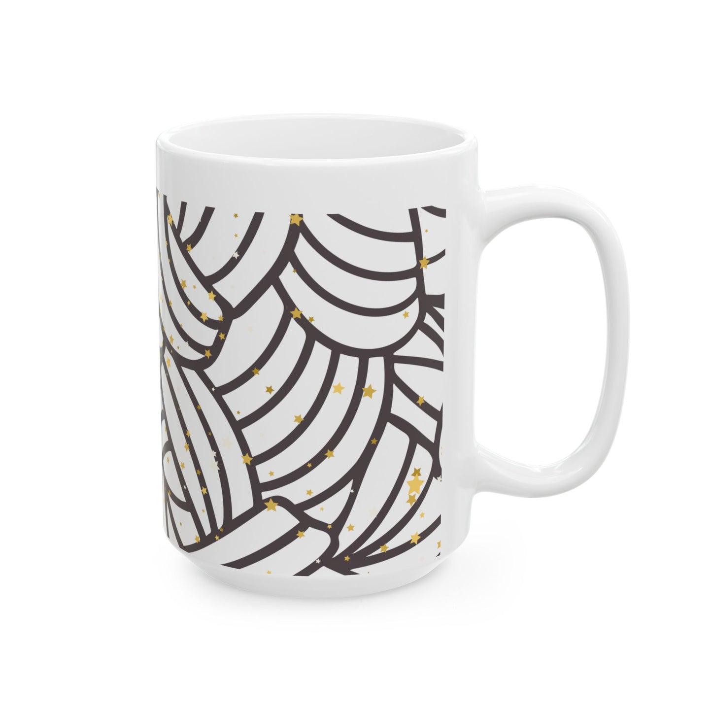 Ceramic Mug - Swirling Knot Design, Cozy Mug