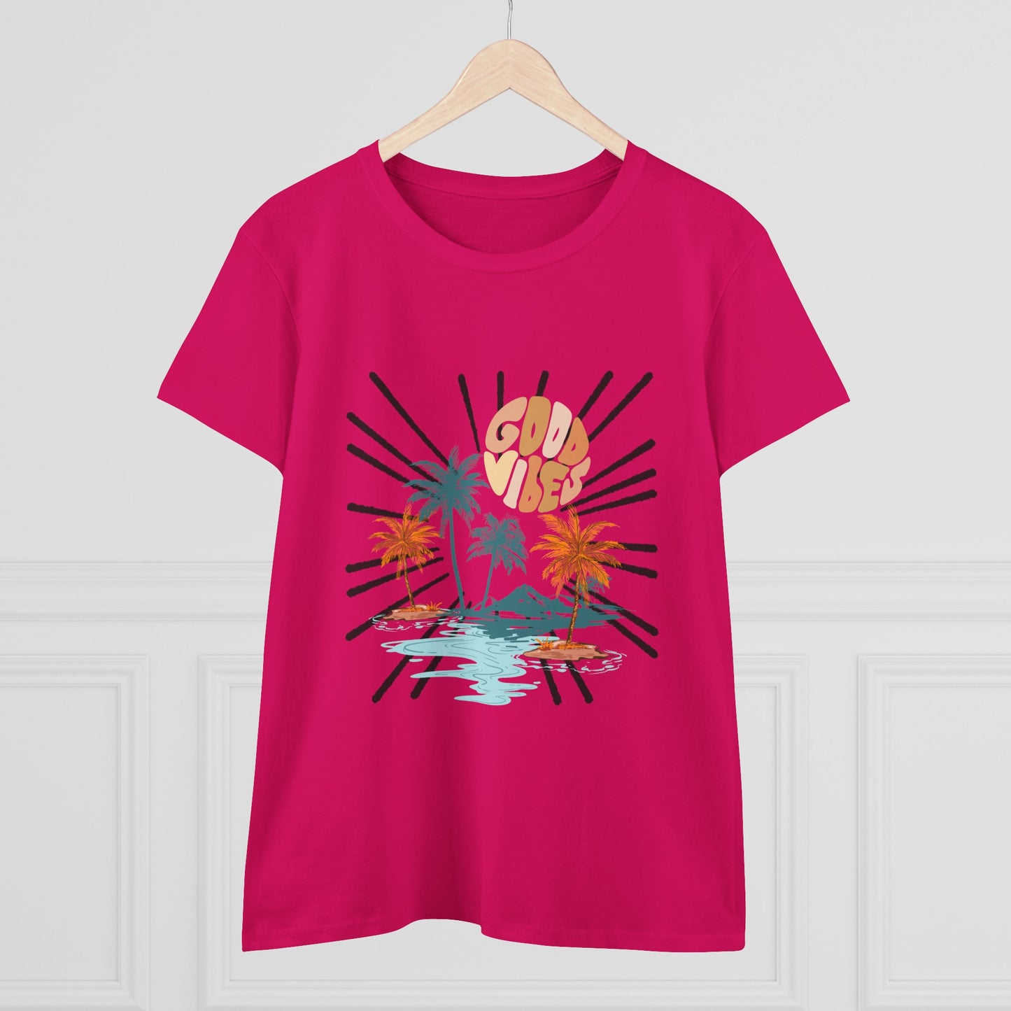 Gold Vibes Women's Cotton Tee - Casual Summer T-Shirt