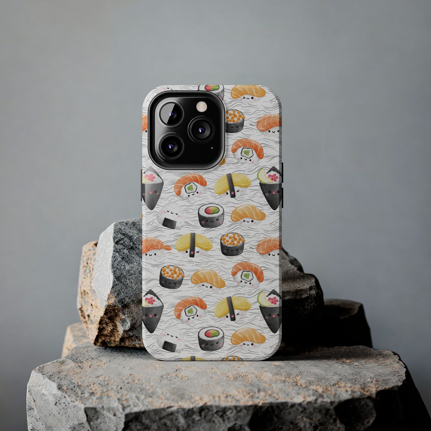 Cute Sushi Tough Phone Case - Durable and Stylish Design for Food Lovers