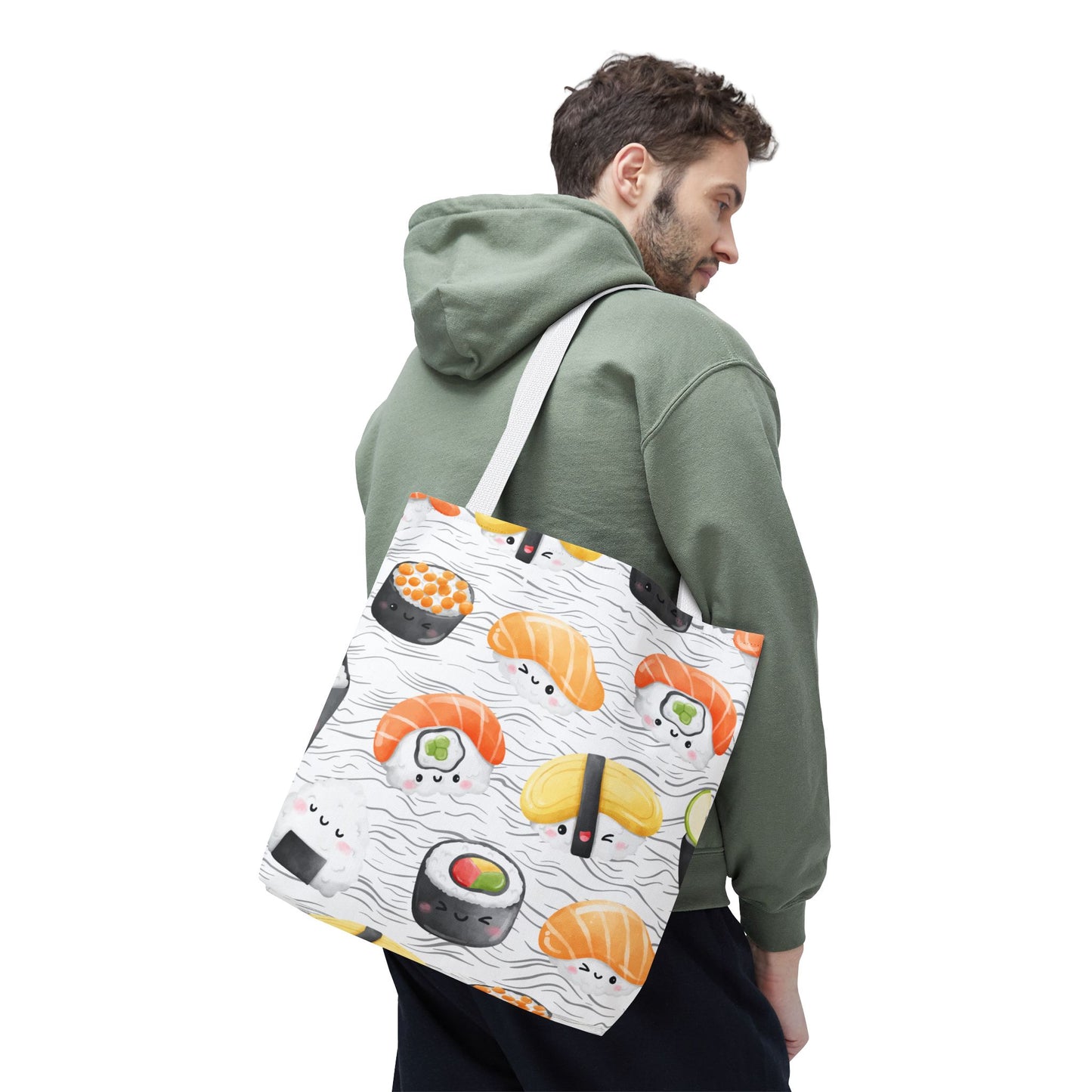 Cute Sushi Pattern Tote Bag - Perfect for Food Lovers