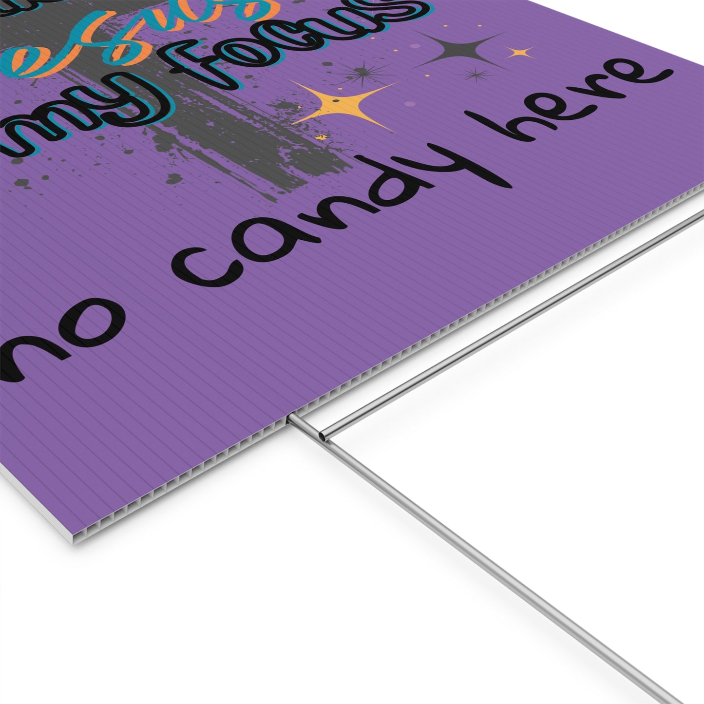 Christian Halloween Yard Sign- no candy here