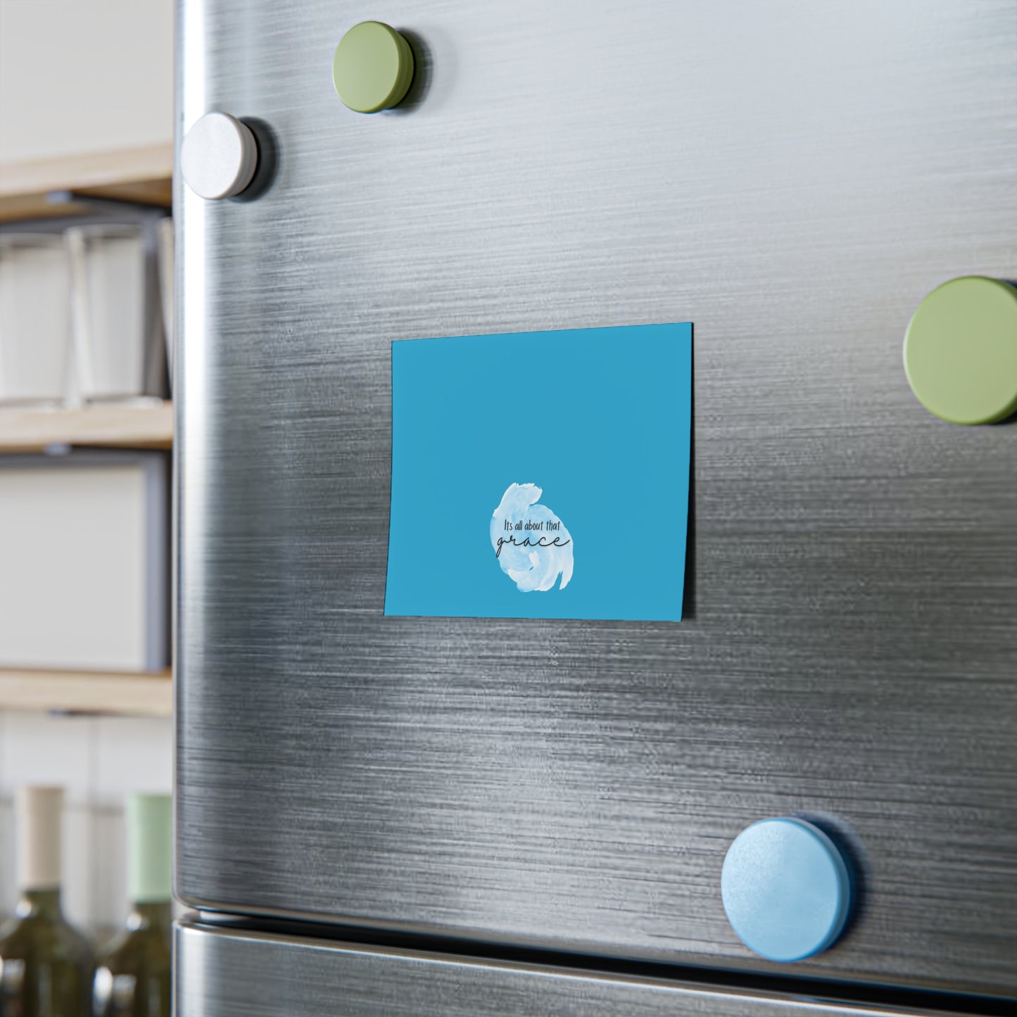 Inspirational Post-it Notes — "It's All About That Grace" Blue Sticky Notes