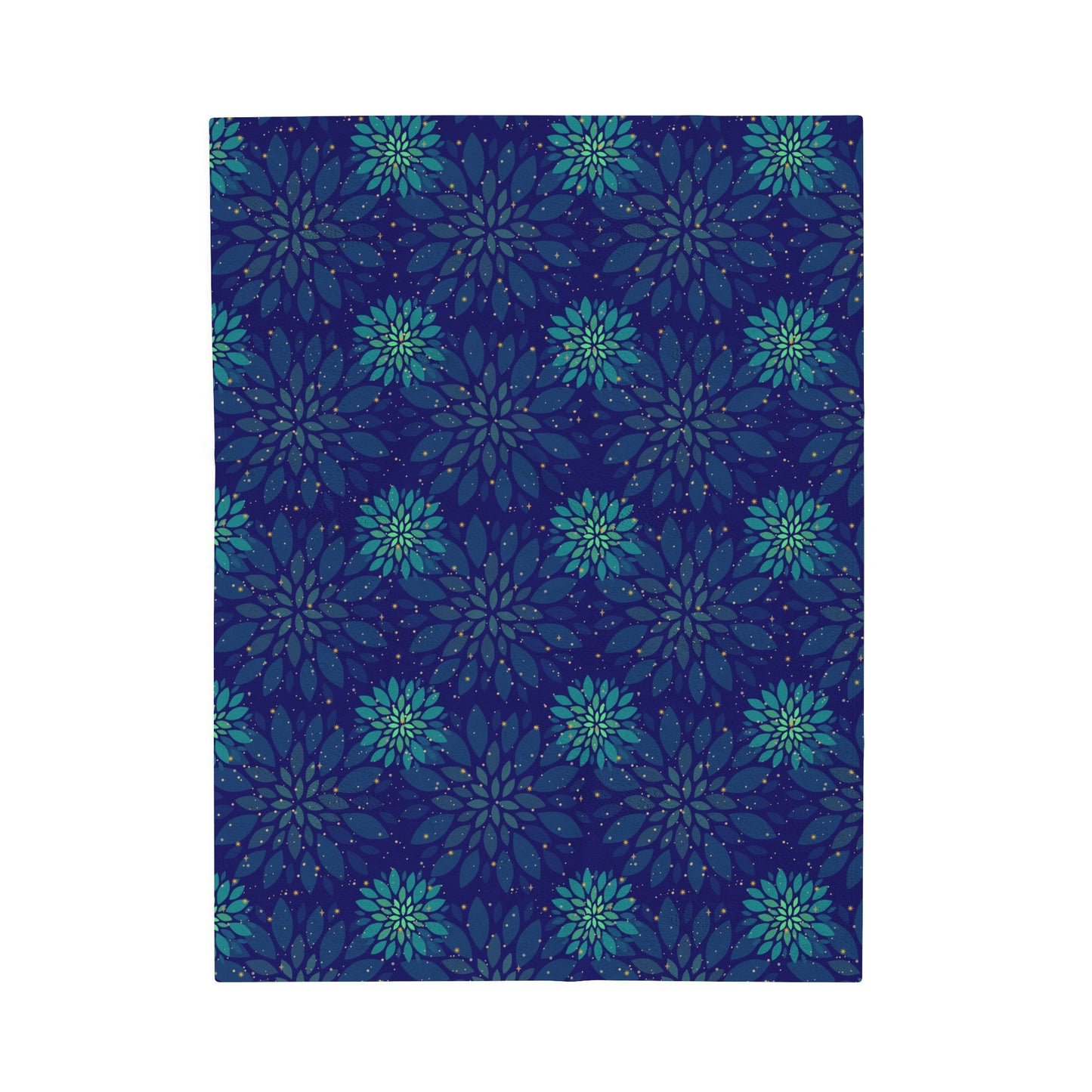 Plush Blanket - Floral Sparkle Design