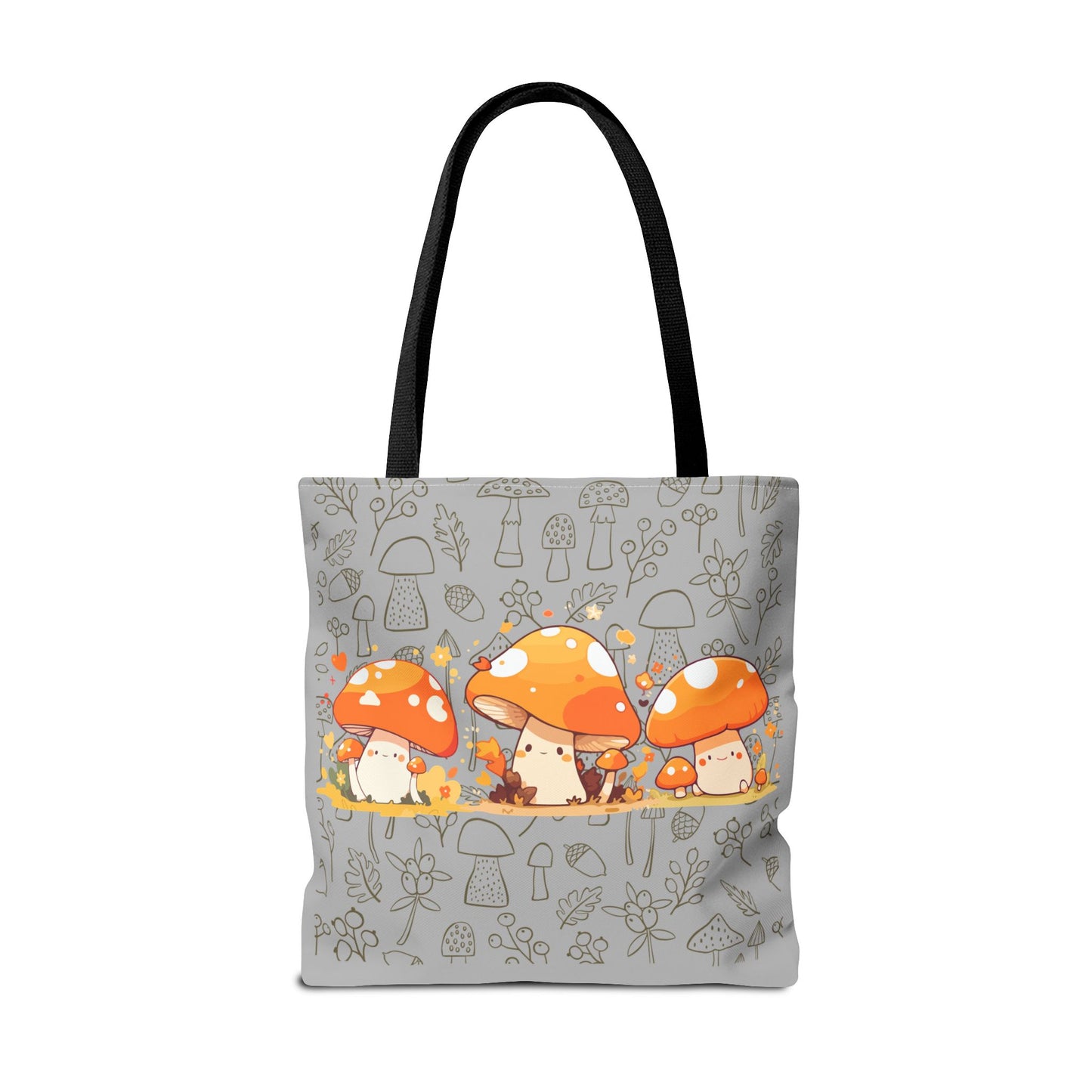 Cute Mushroom Tote Bag - Whimsical Nature Print for Eco-Friendly Style