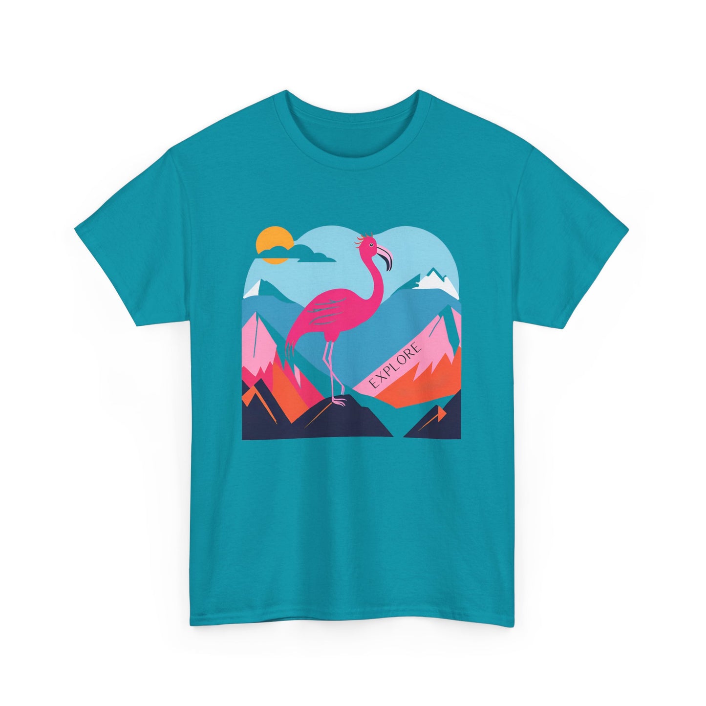 Flamingo Tee - Explore Flamingo Unisex Heavy Cotton Tee