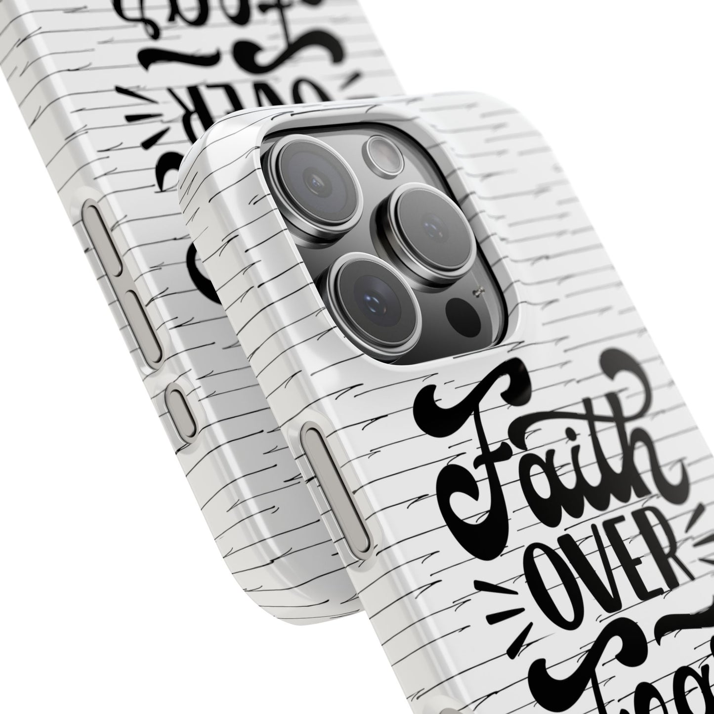 Inspirational Faith Over Fear Phone Case | Slim Case for iPhone & Samsung | Motivational Gift | Modern Design