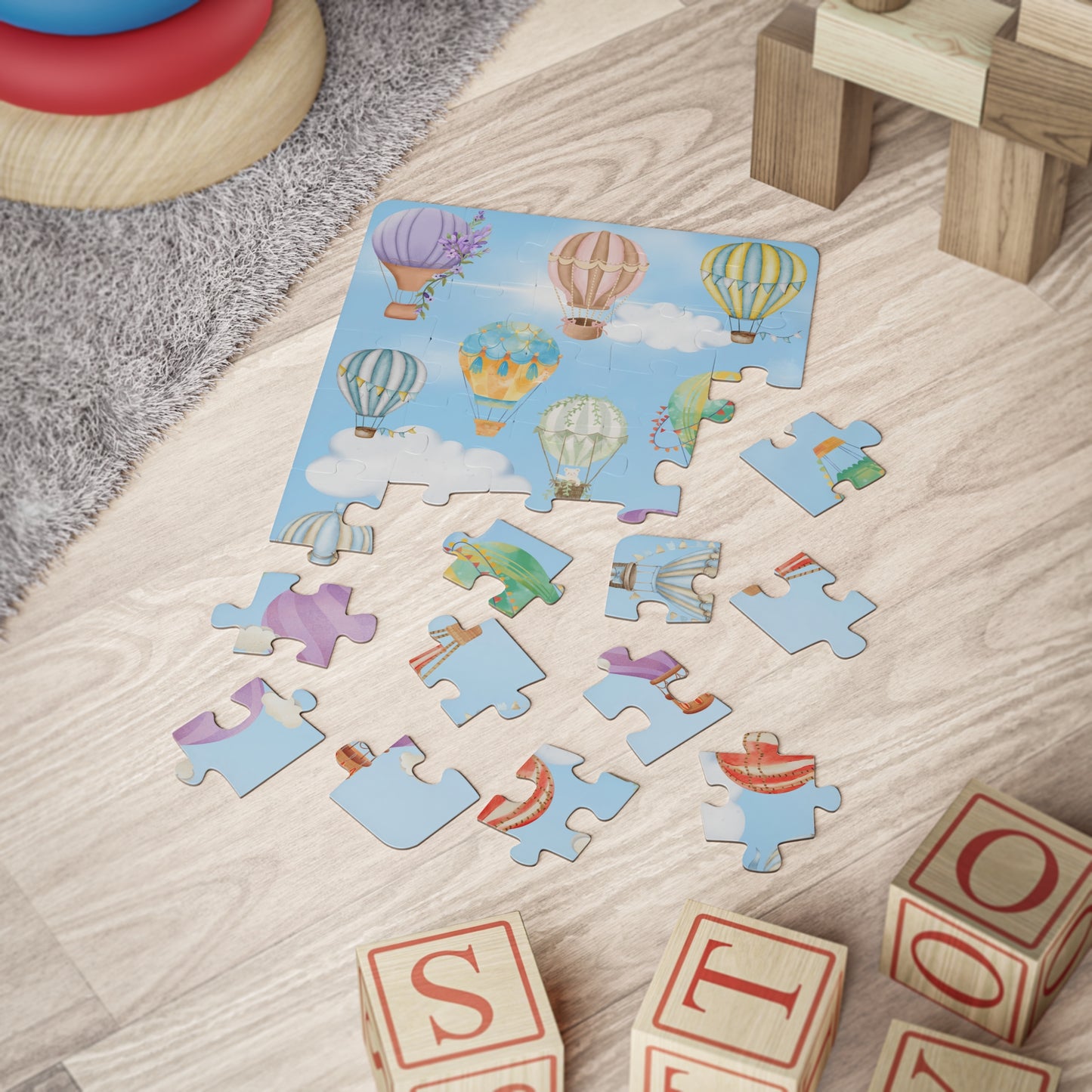 Kids' Balloon Puzzle, Fun Educational Gift, 30-Piece Kids' Game, Family Entertainment, Birthday Activity, Unique Learning Tool