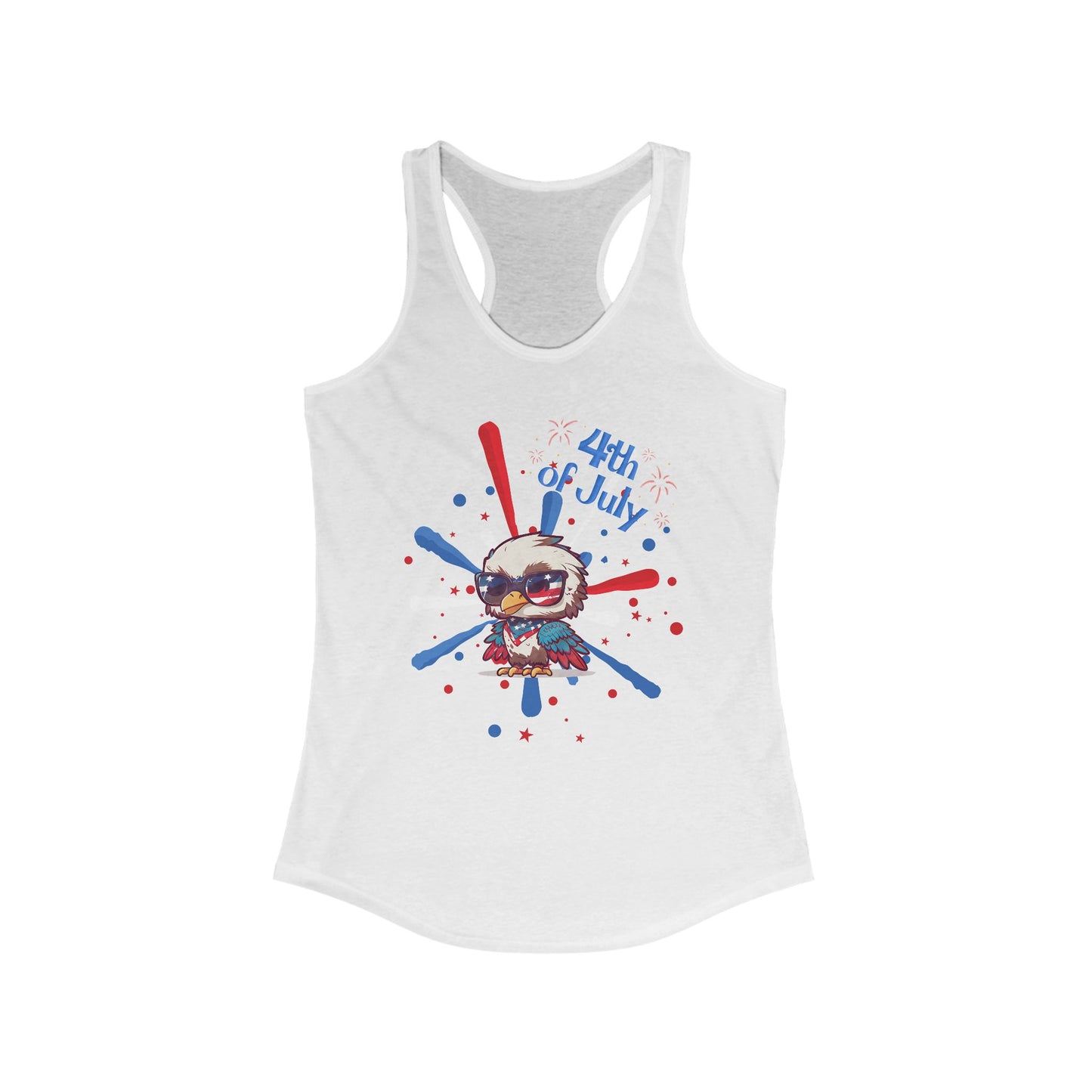 Patriotic Womans Racerback Tank Perfect for 4th of July
