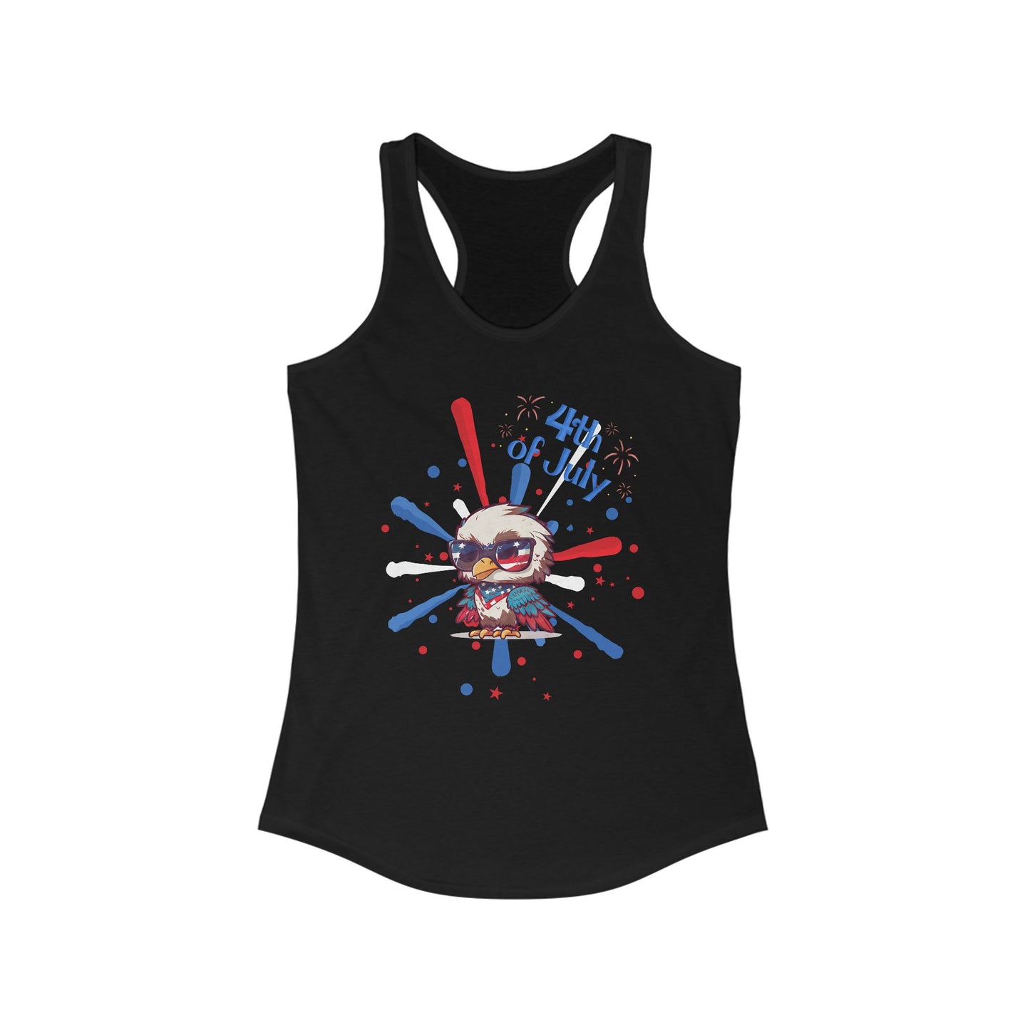 Patriotic Womans Racerback Tank Perfect for 4th of July