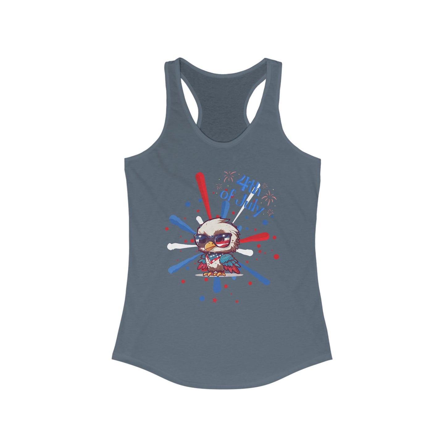 Patriotic Womans Racerback Tank Perfect for 4th of July