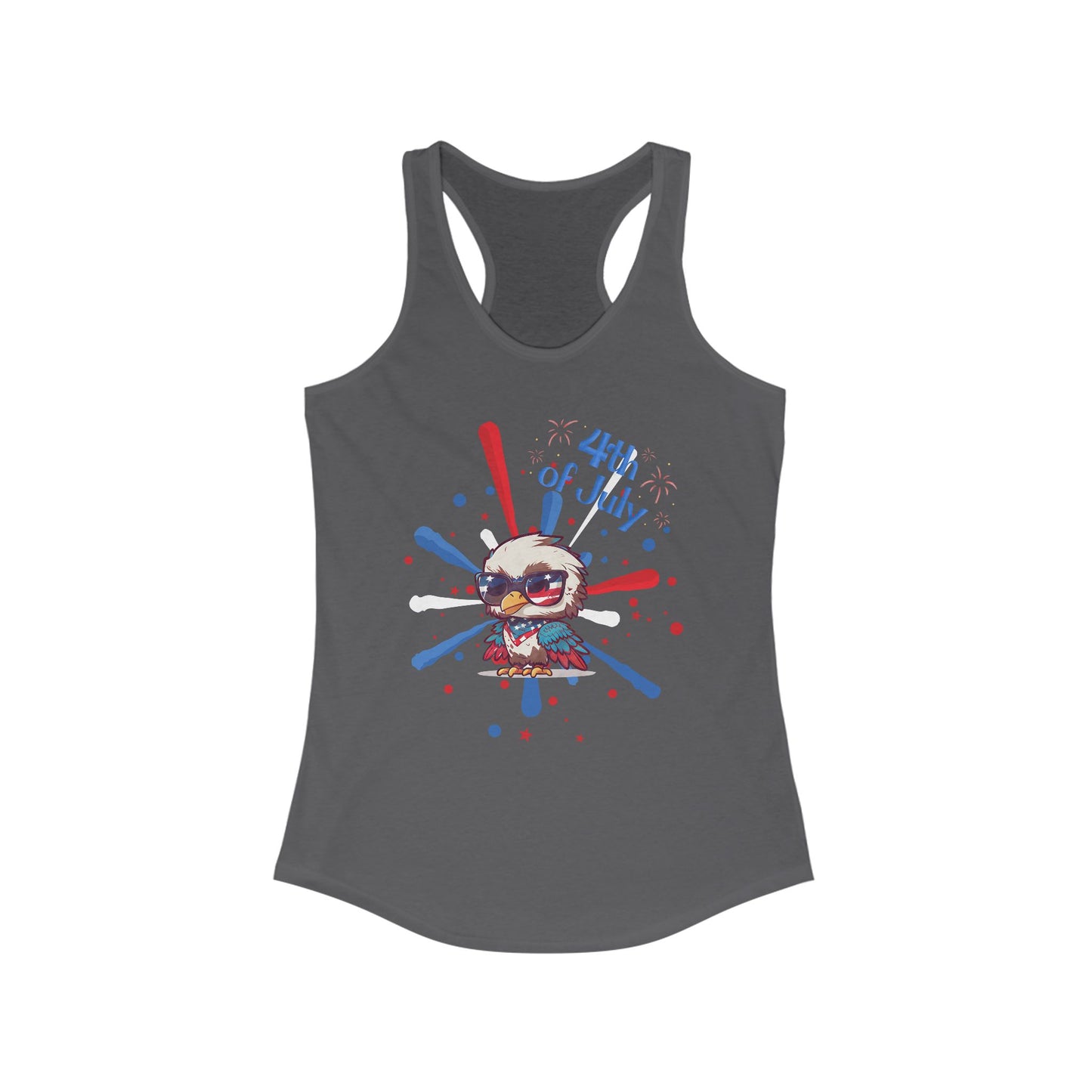 Patriotic Womans Racerback Tank Perfect for 4th of July